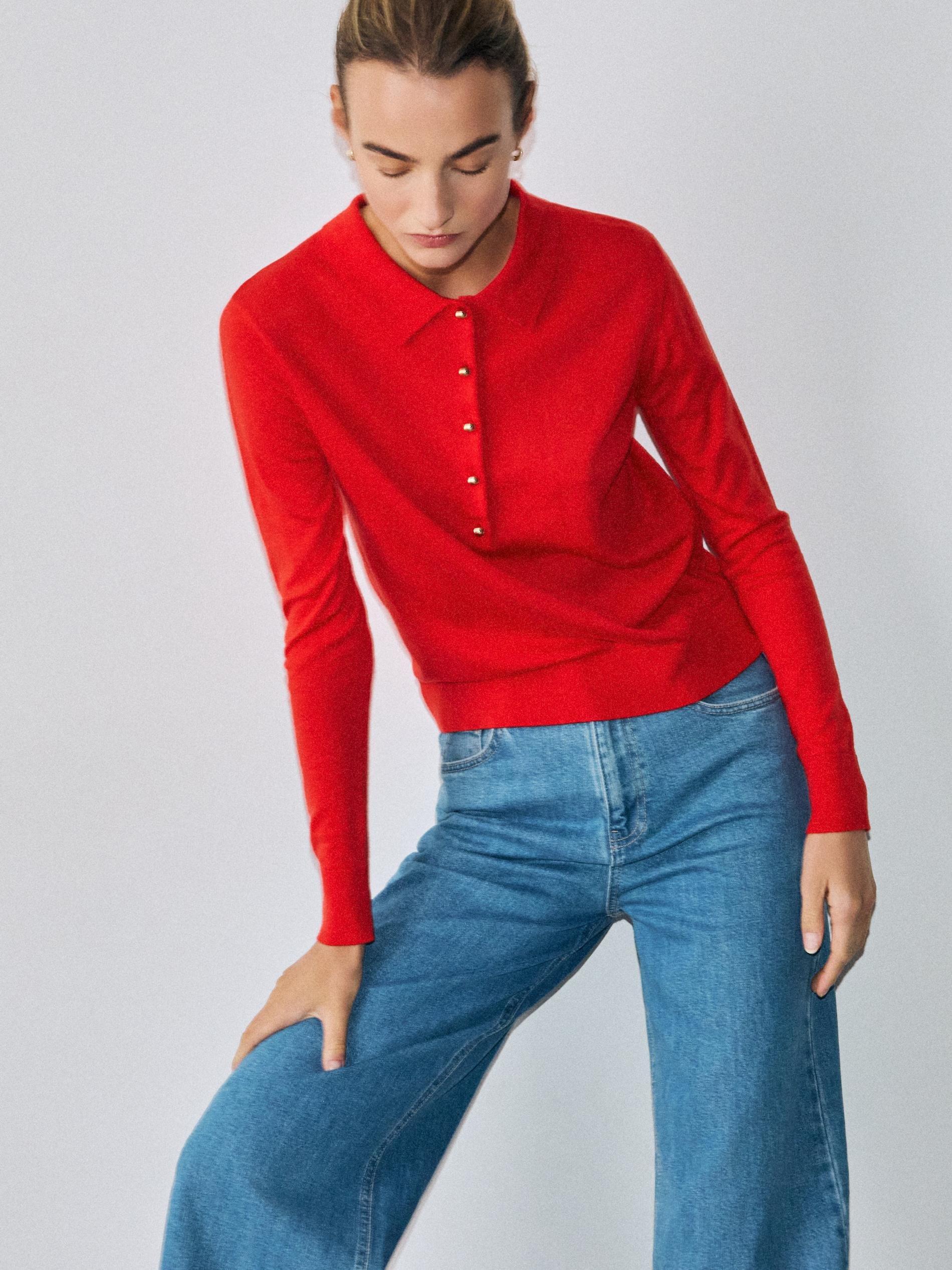 Red Wool Blend Jumper, Red, large image number 8