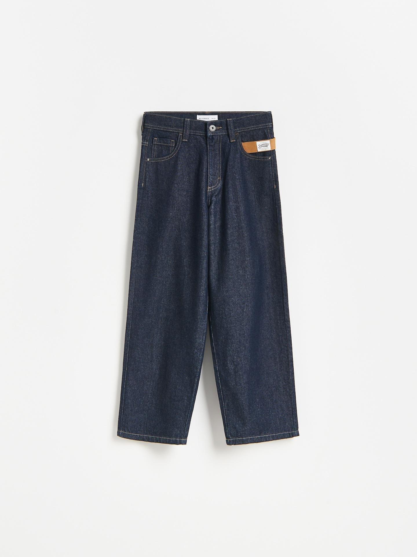Navy Baggy Jeans, Navy, large image number 0