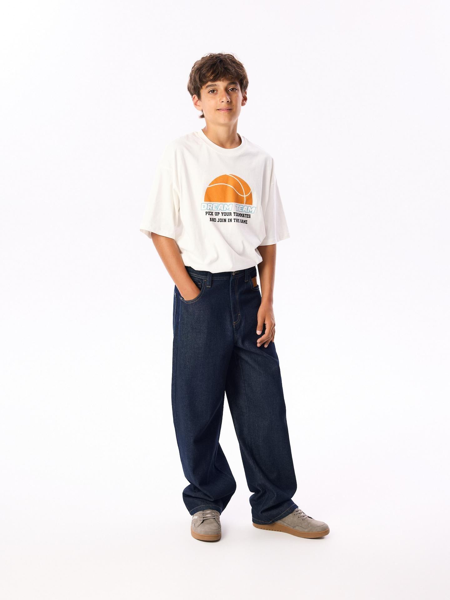 Navy Baggy Jeans, Navy, large image number 3