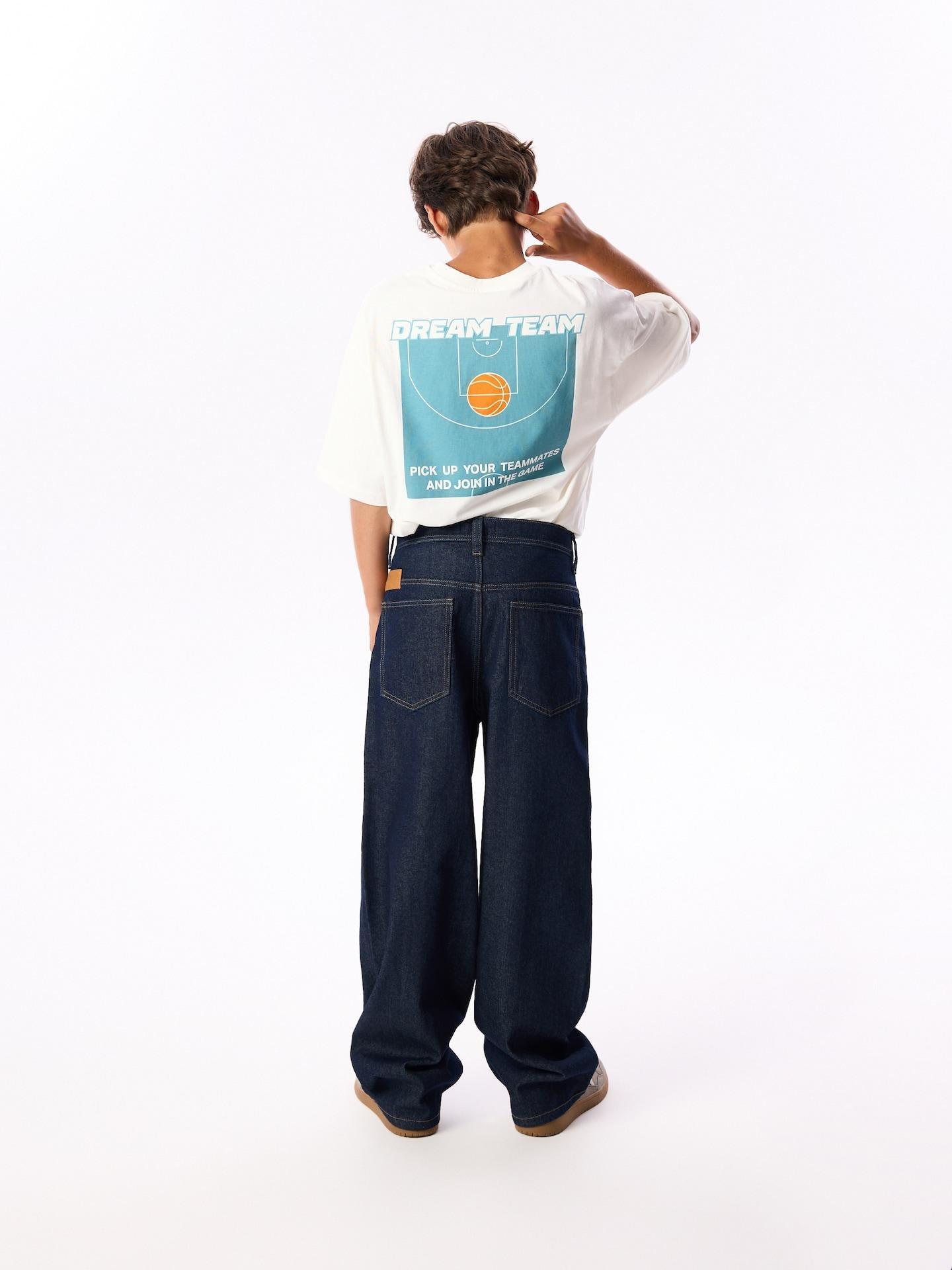 Navy Baggy Jeans, Navy, large image number 5