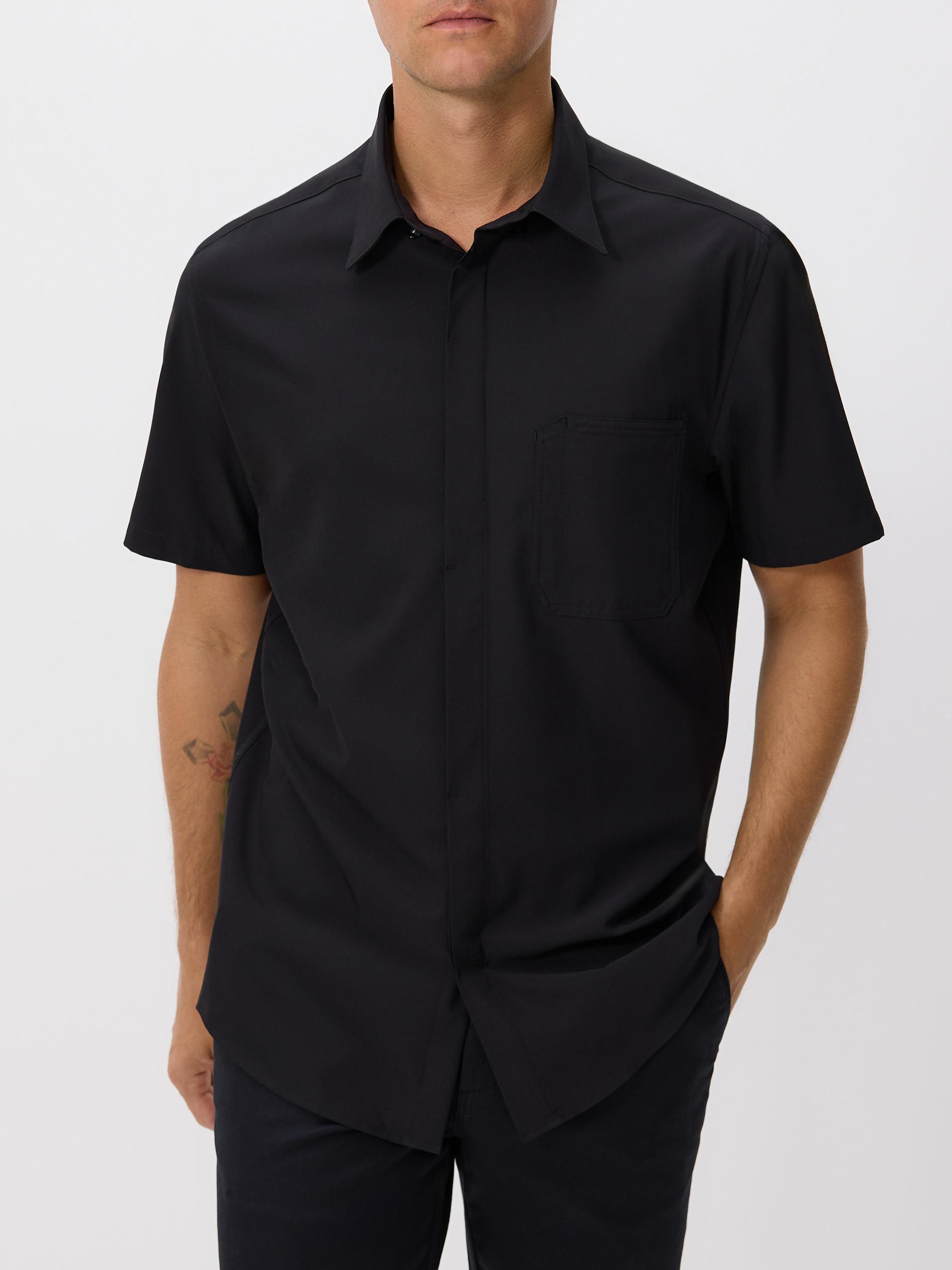 MEN`S SHIRT BLACK, Black, large image number 0