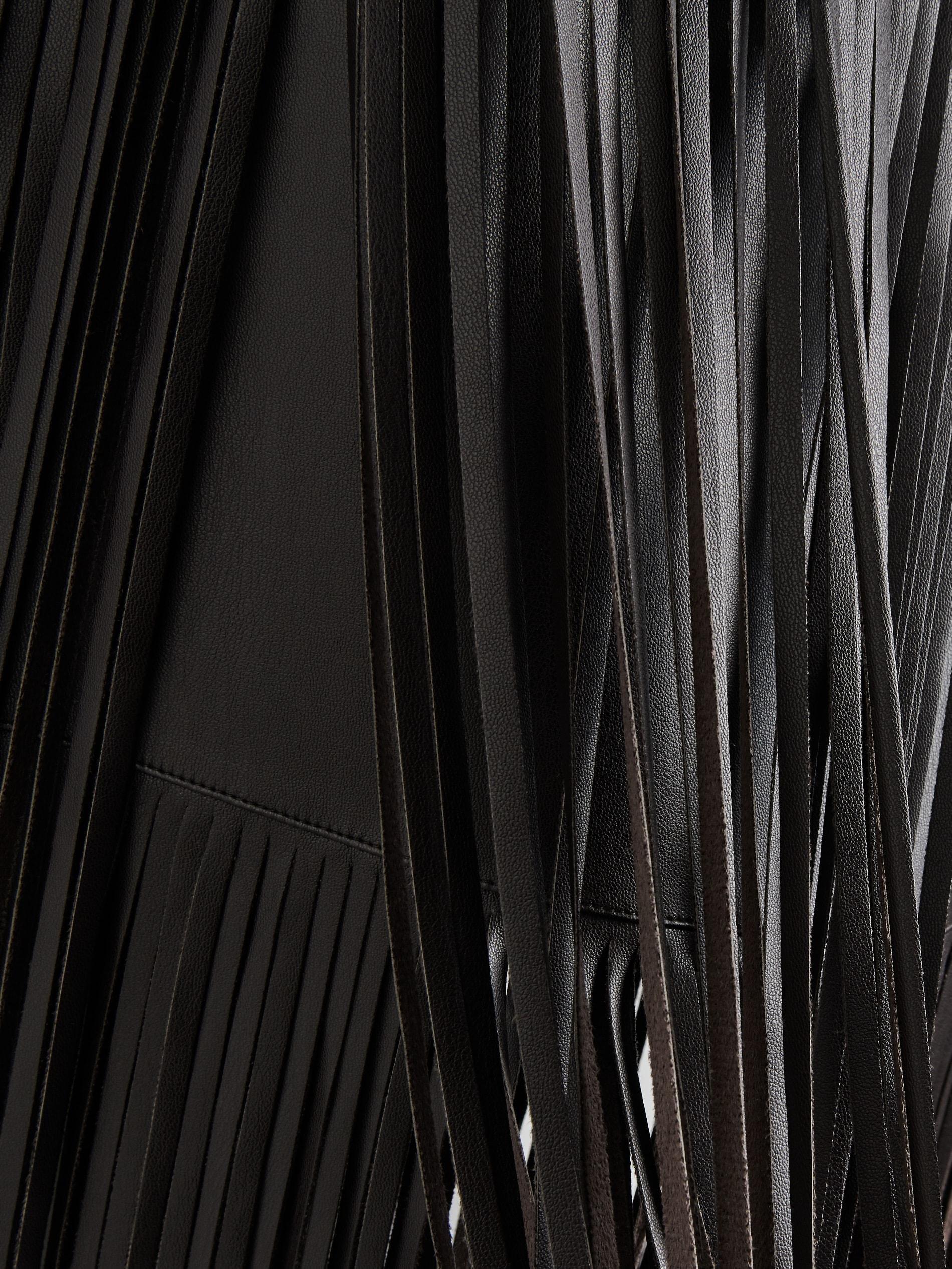 Brown Skirt With Fringes, Brown, large image number 5