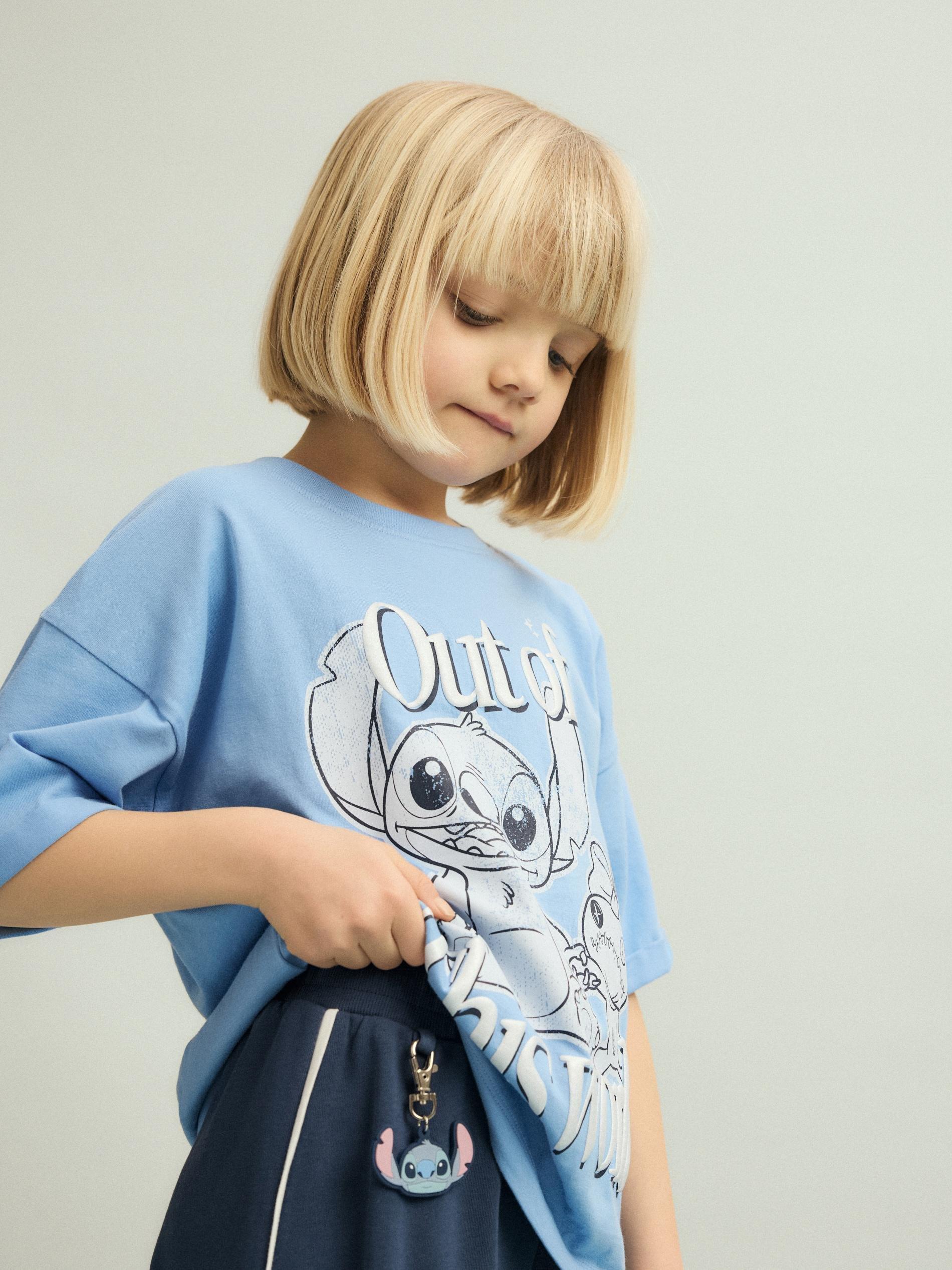 Navy Trousers With Keychain Lilo And Stitch, Navy, large image number 2