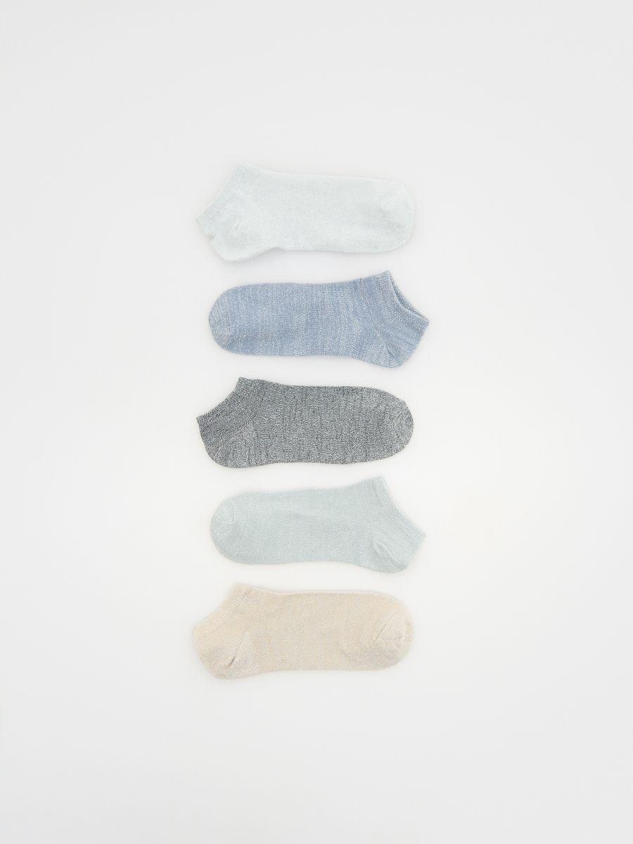 Blue Set Of 5 Pairs Of Socks, , large image number 0