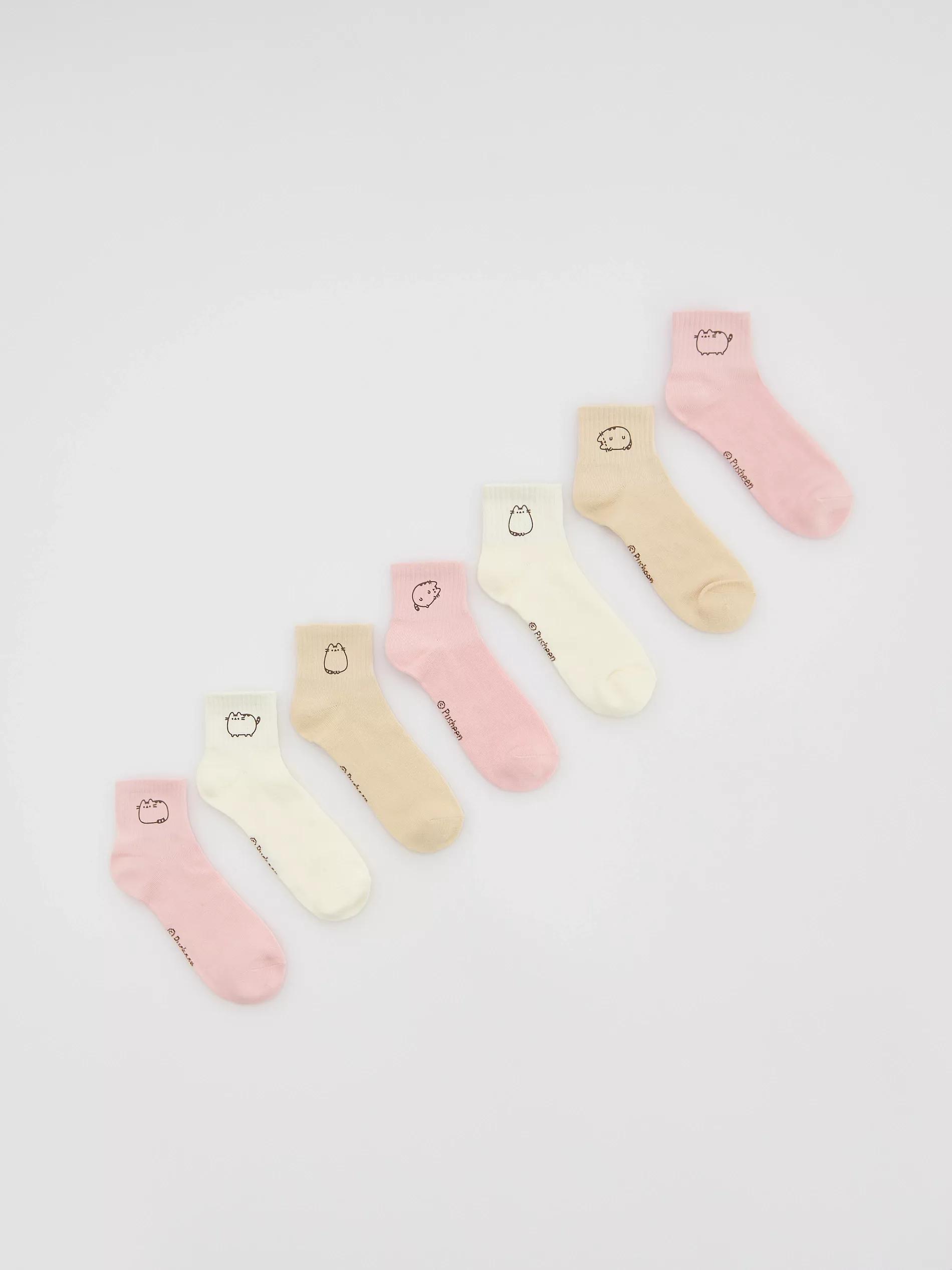 MULTICOLOR Pusheen socks 7 pack, , large image number 0