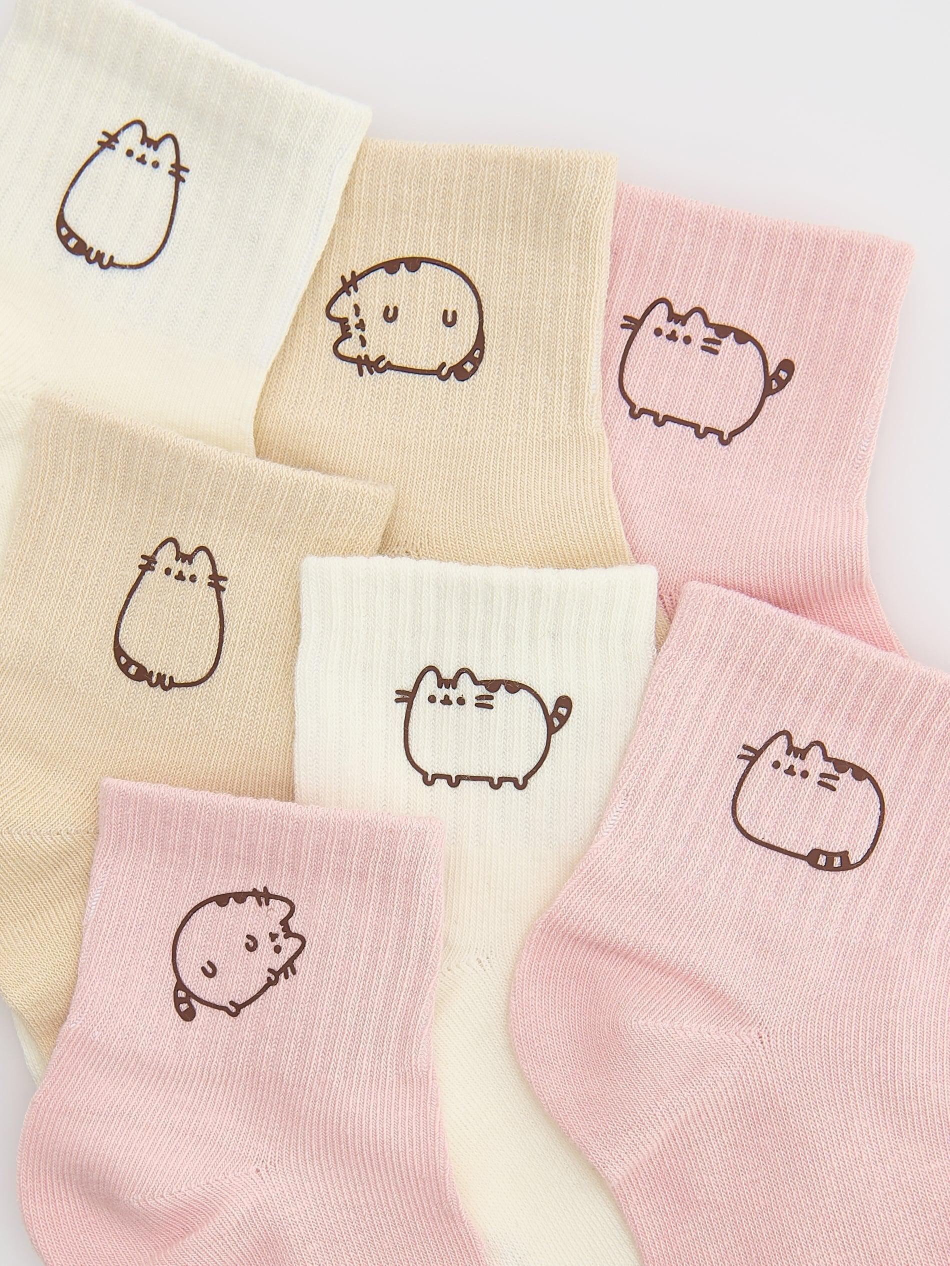 MULTICOLOR Pusheen socks 7 pack, Multicolor, medium