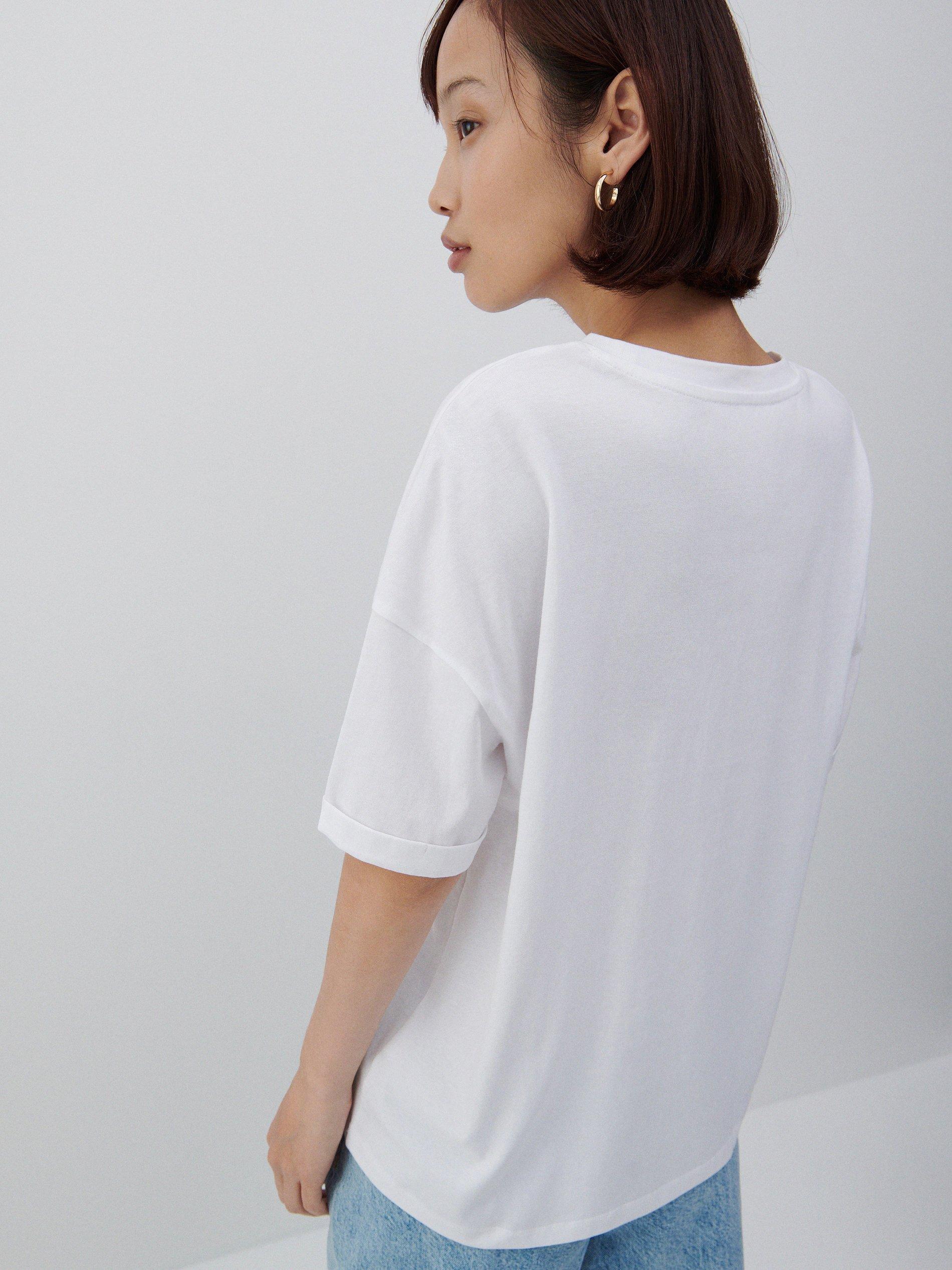 White Printed T-Shirt, , large image number 3