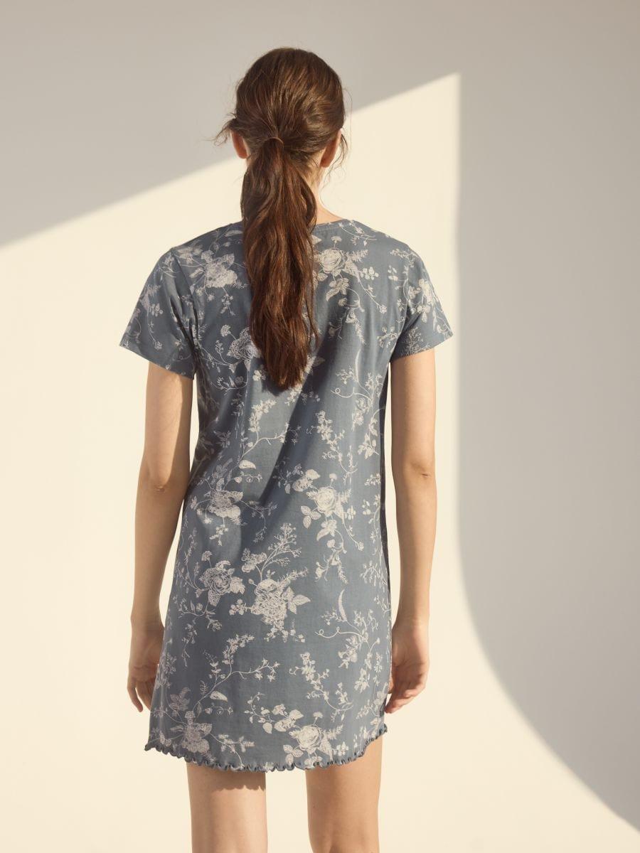 Grey Printed Nightdress, , large image number 2