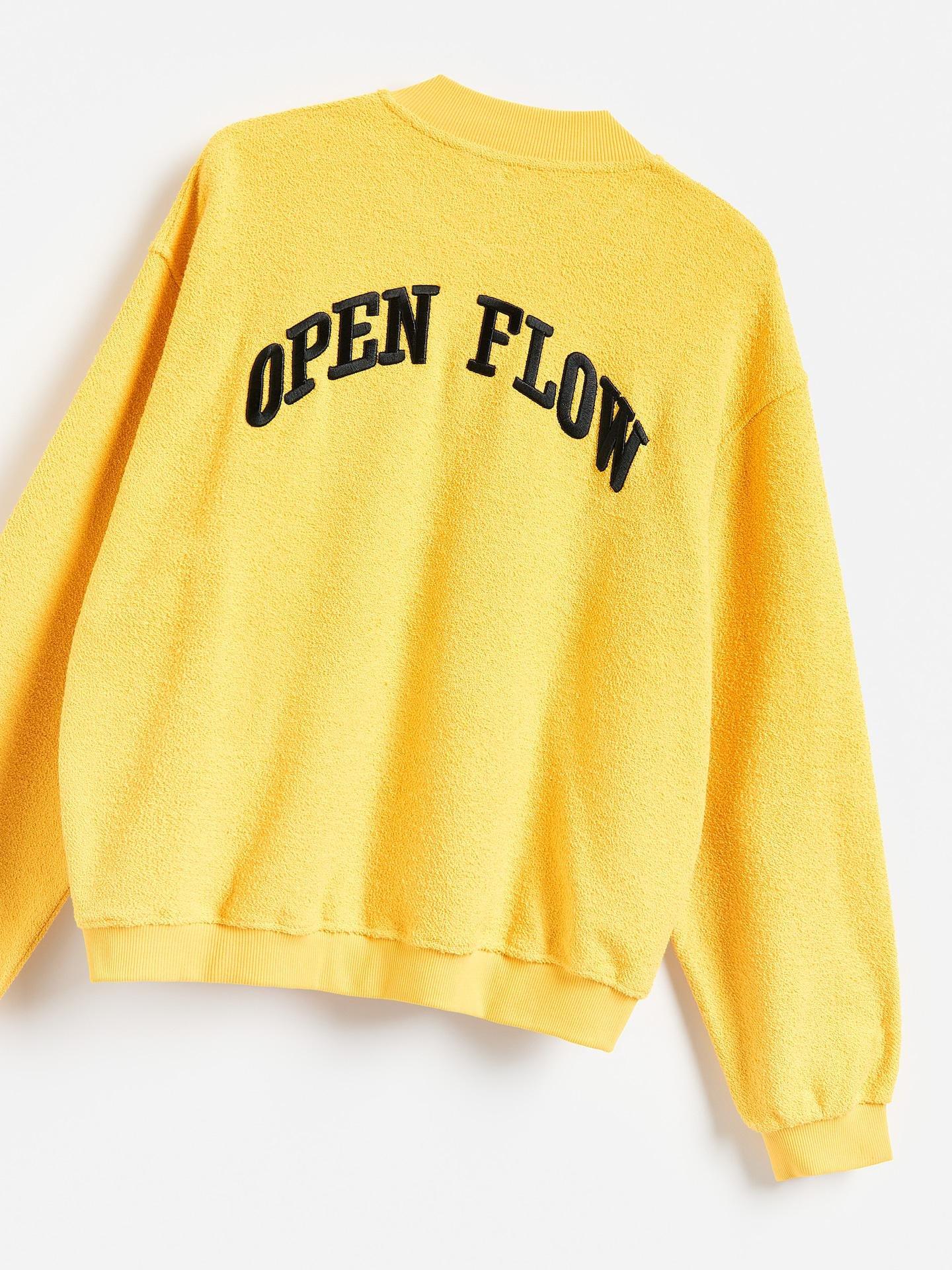 Yellow Structural Sweatshirt, Yellow, large image number 4