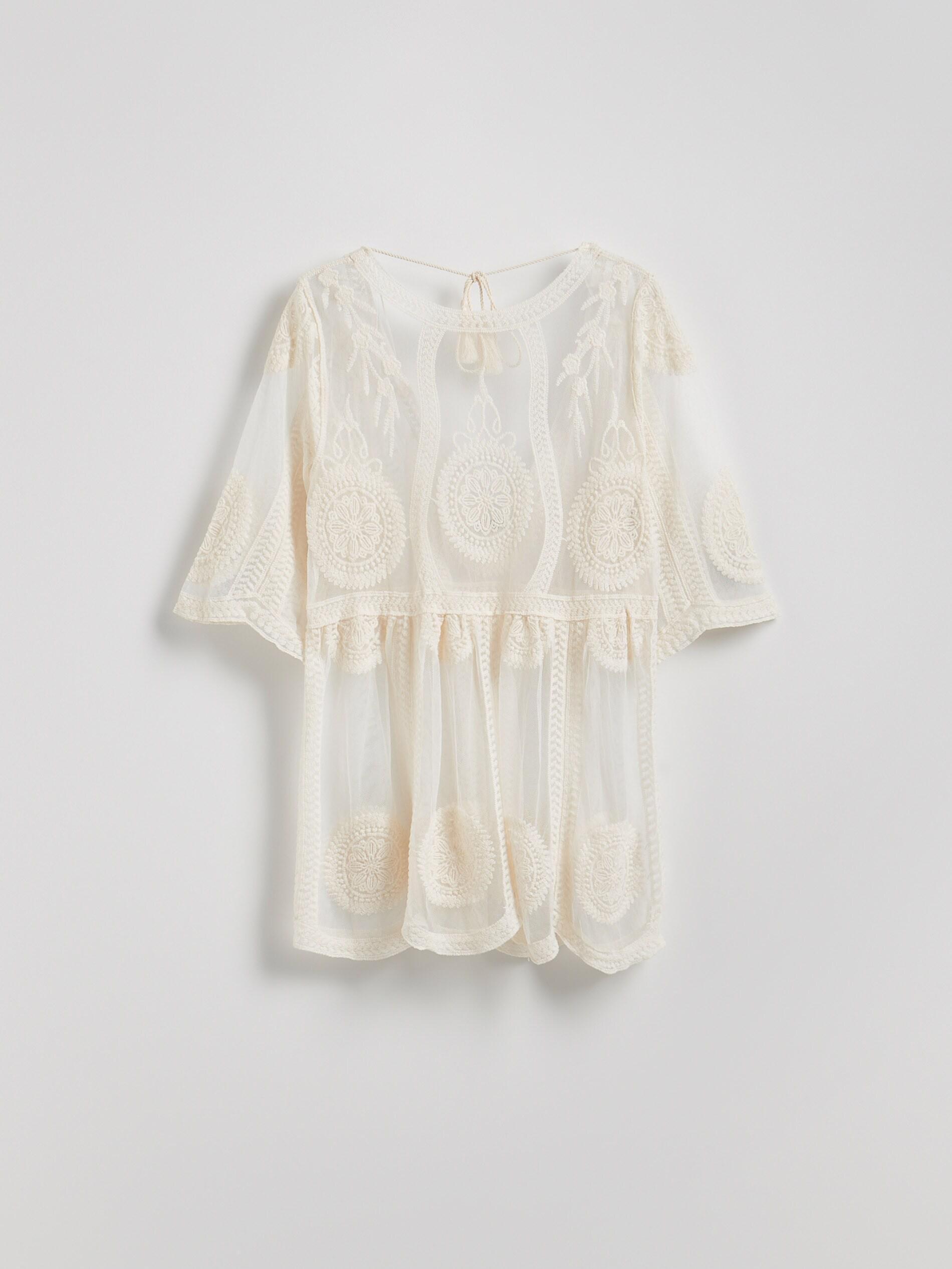 Yellow Poncho, Beige, large image number 2