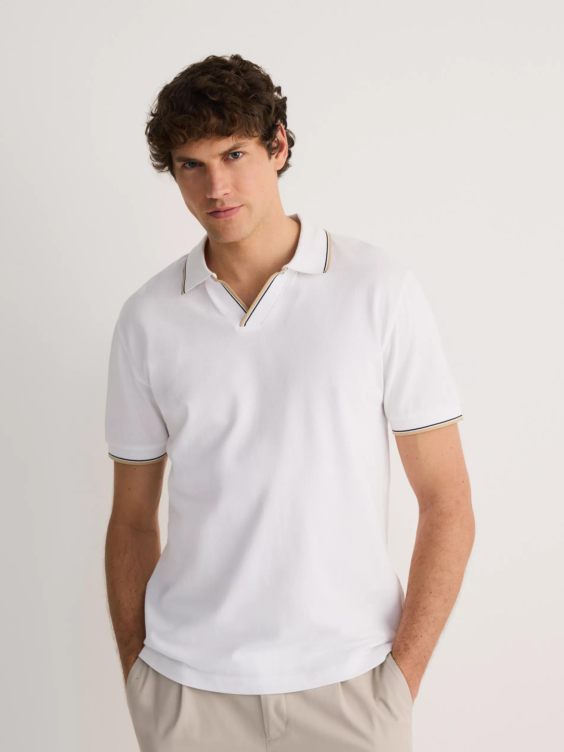 White Regular Fit Polo Shirt, , large image number 0
