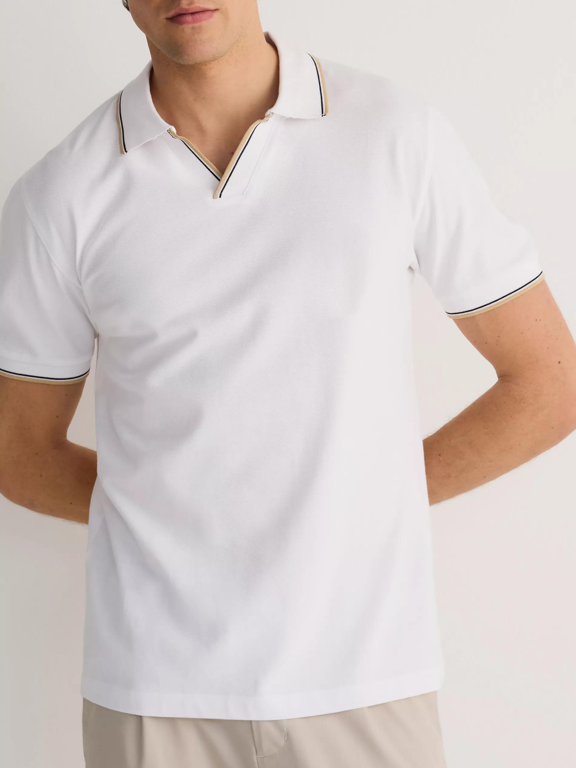 White Regular Fit Polo Shirt, , large image number 1