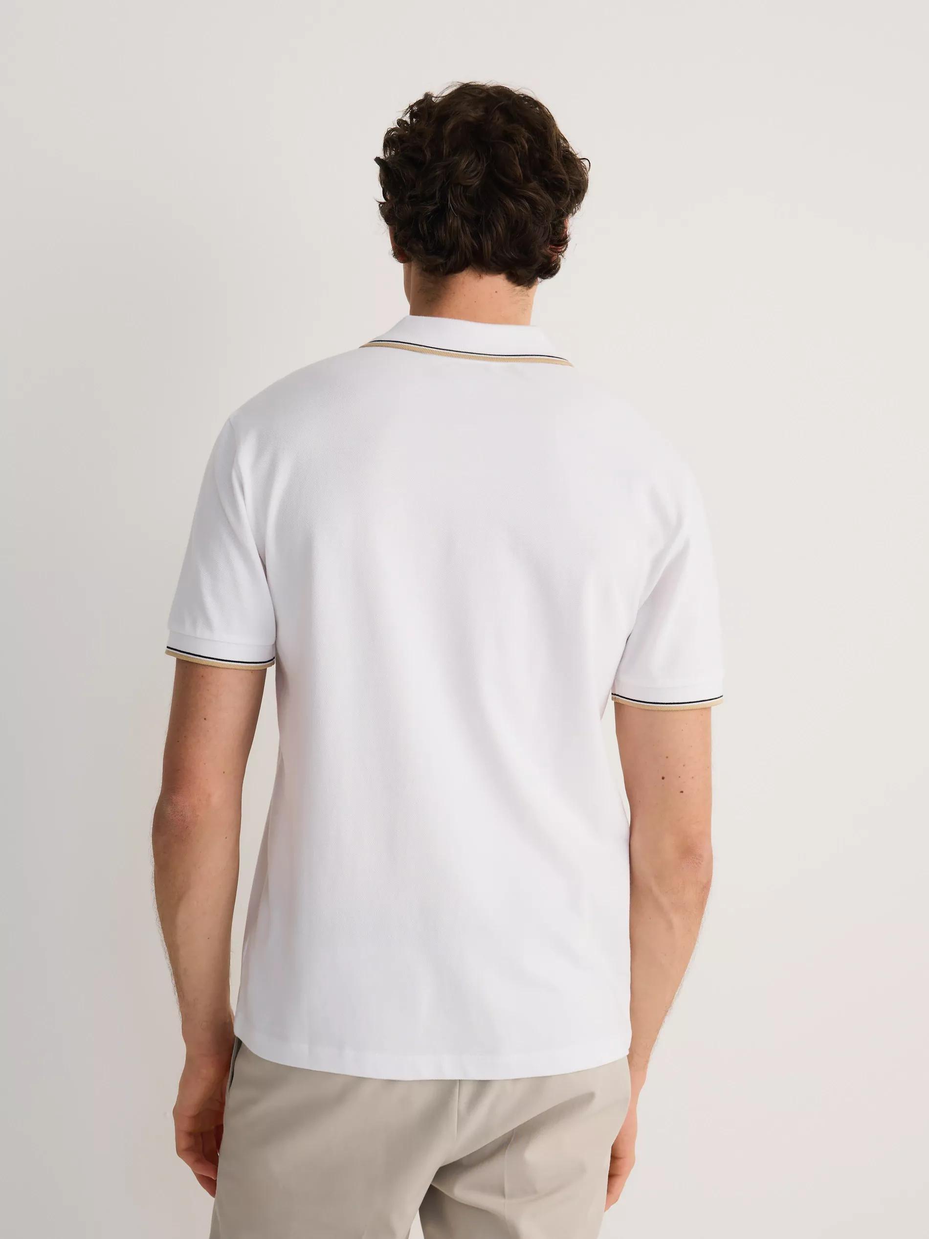 White Regular Fit Polo Shirt, , large image number 2