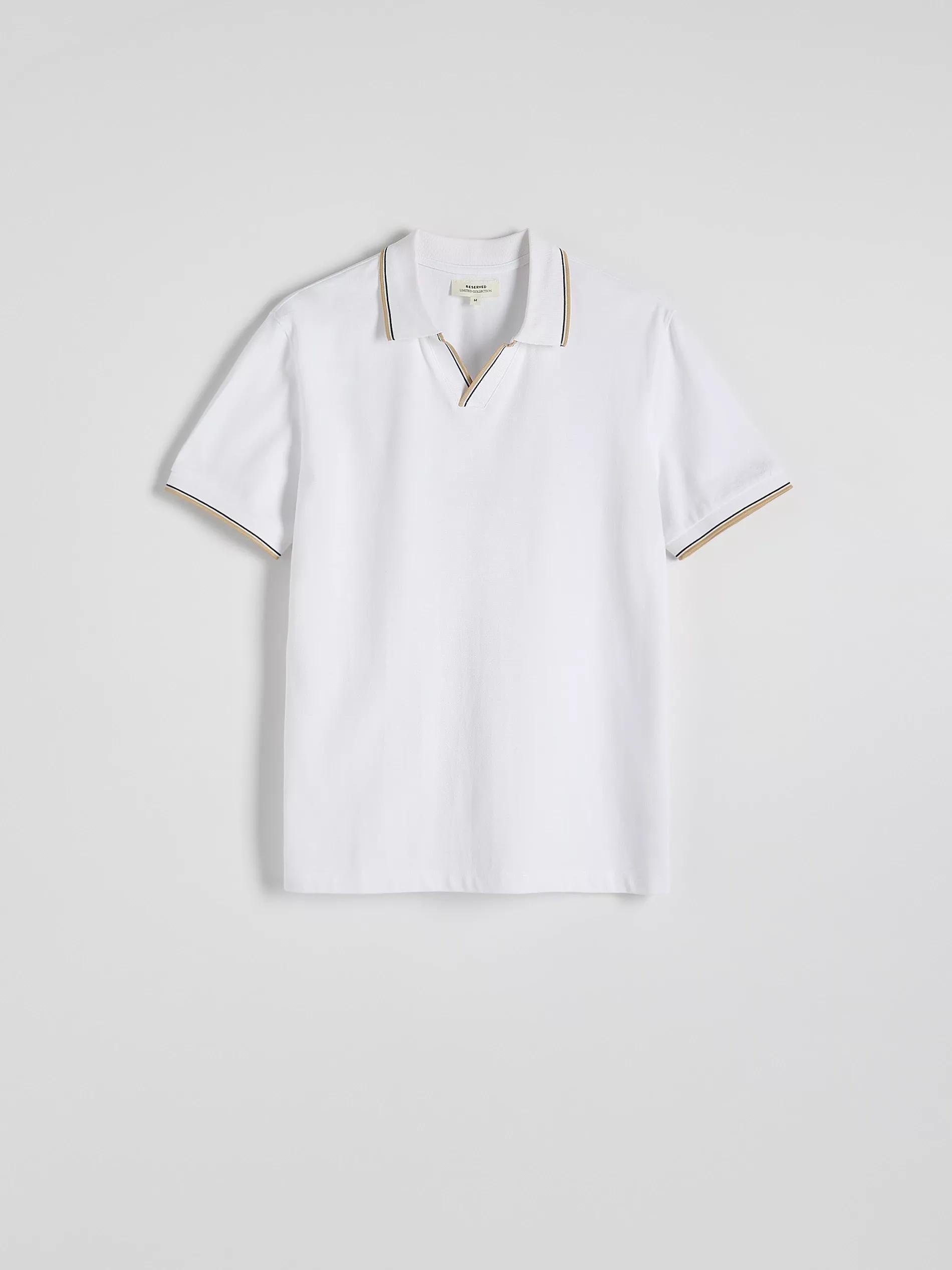White Regular Fit Polo Shirt, , large image number 5