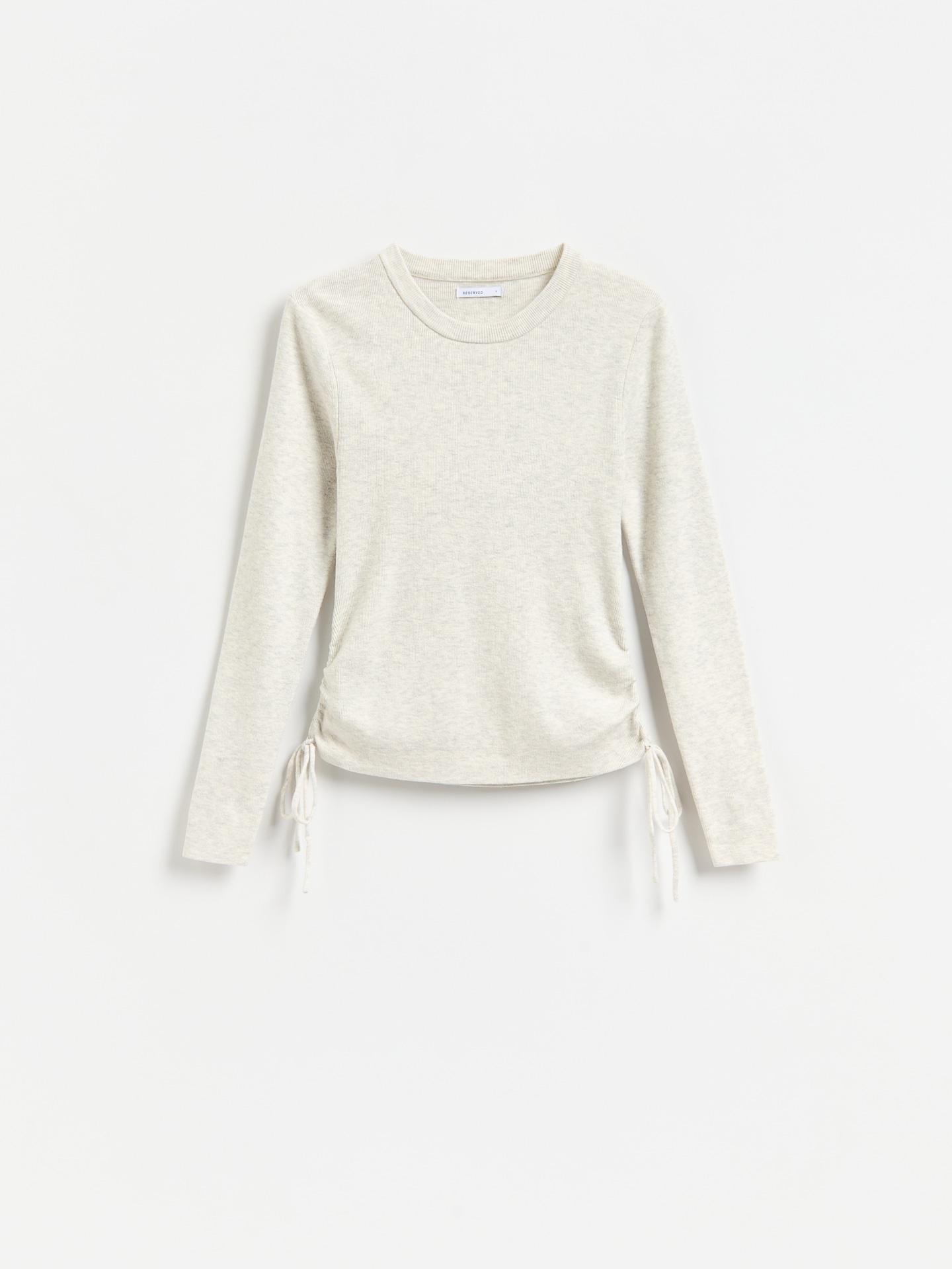 Beige Sweater With Ties, Beige, large image number 3