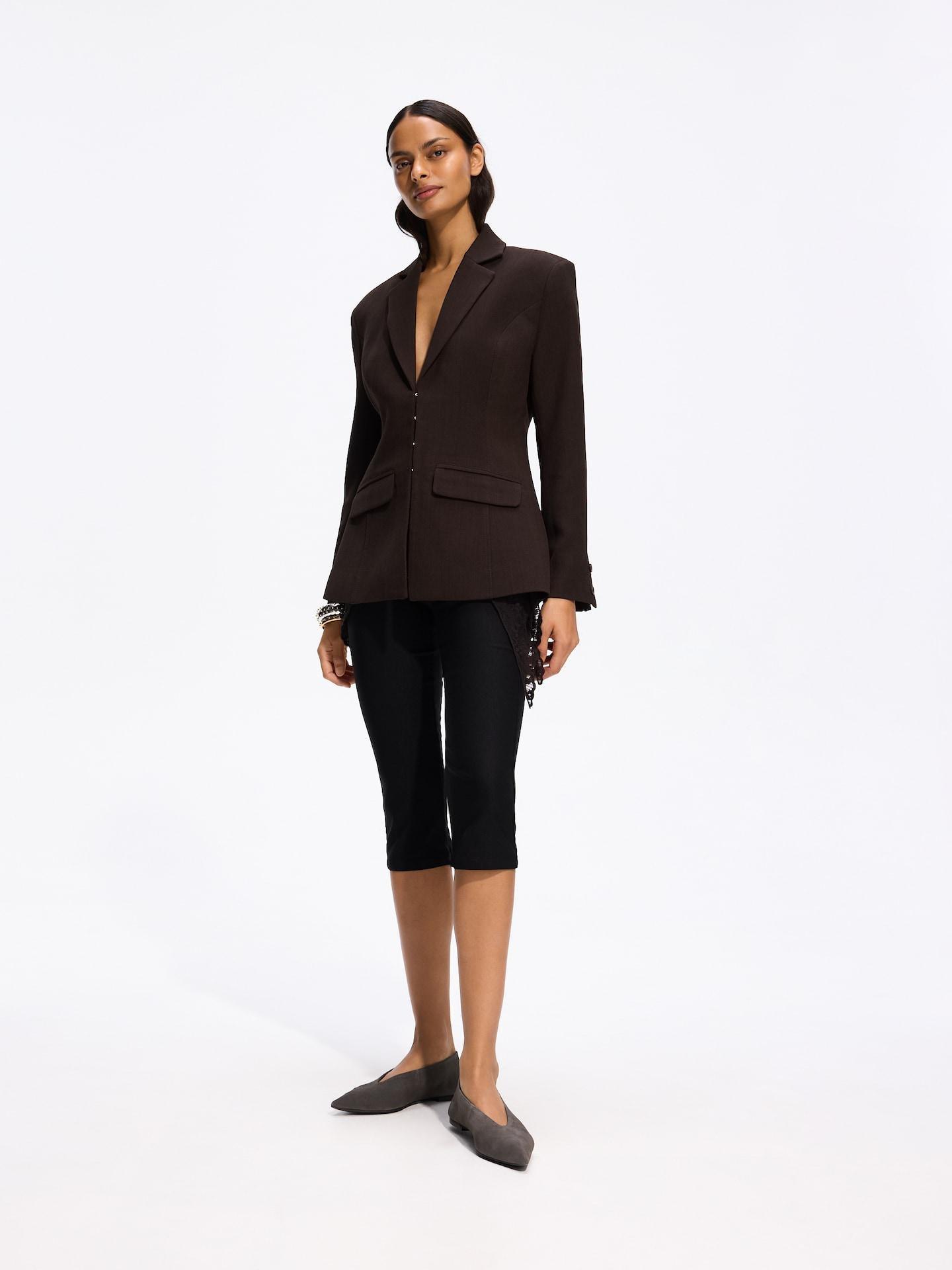 Brown Slim Fit Blazer, Brown, large image number 2