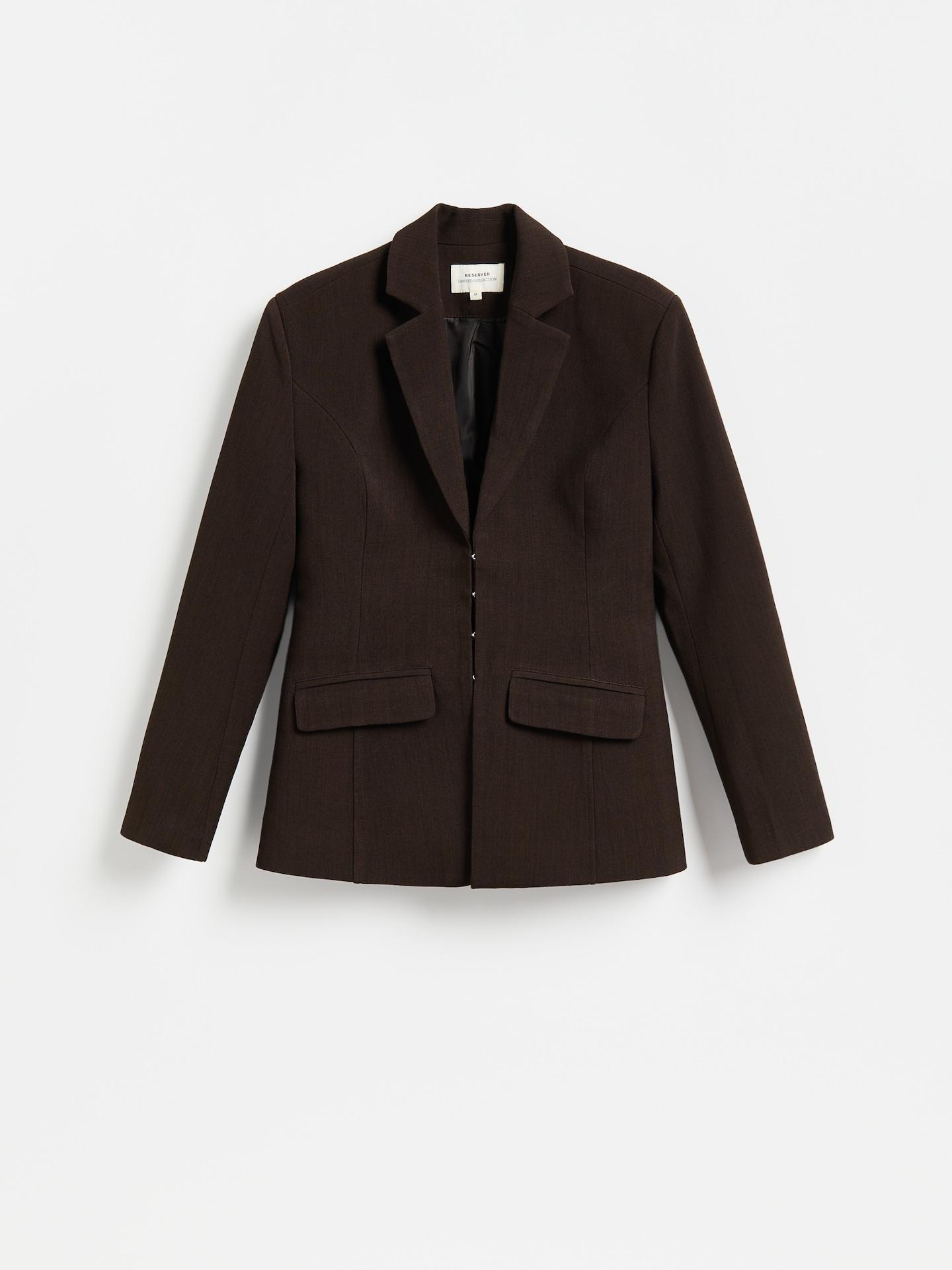 Brown Slim Fit Blazer, Brown, large image number 4