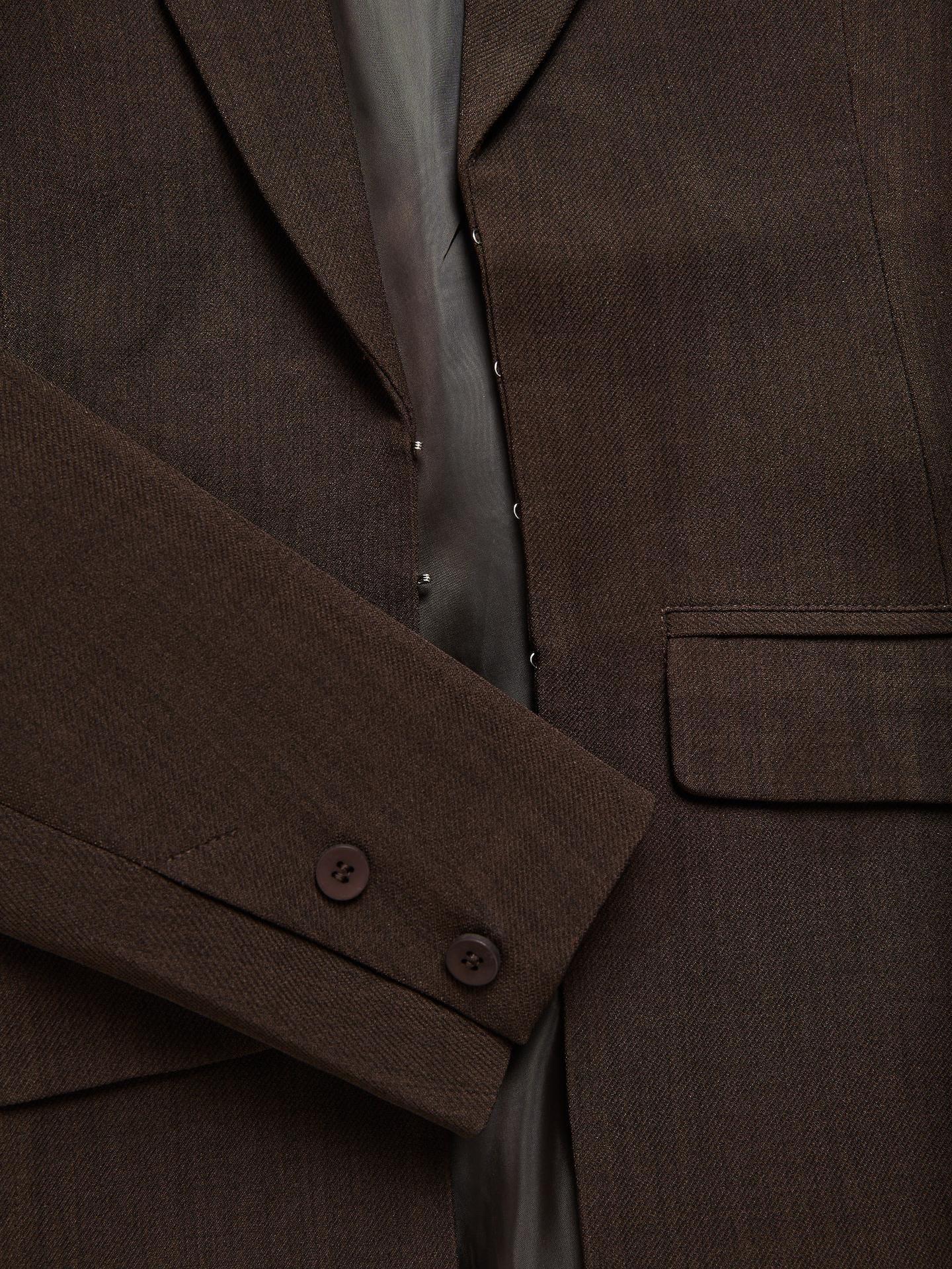 Brown Slim Fit Blazer, Brown, large image number 5