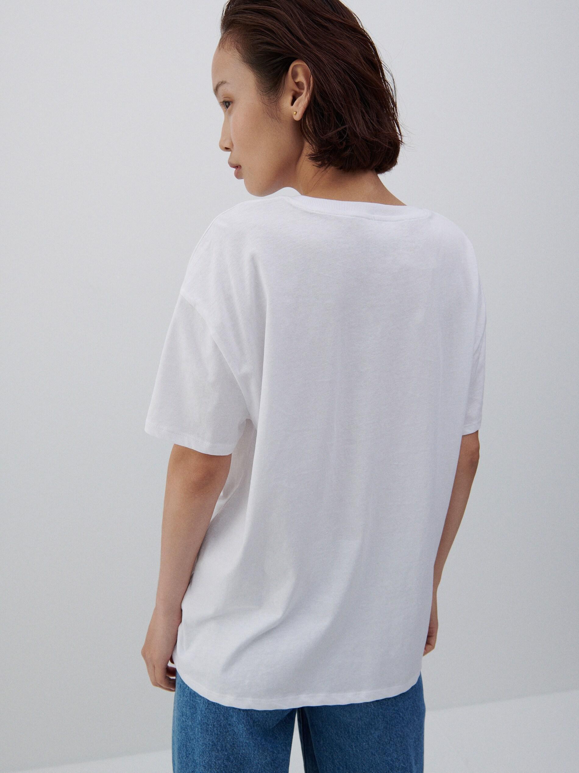 Reserved - White Cotton T-Shirt, Women