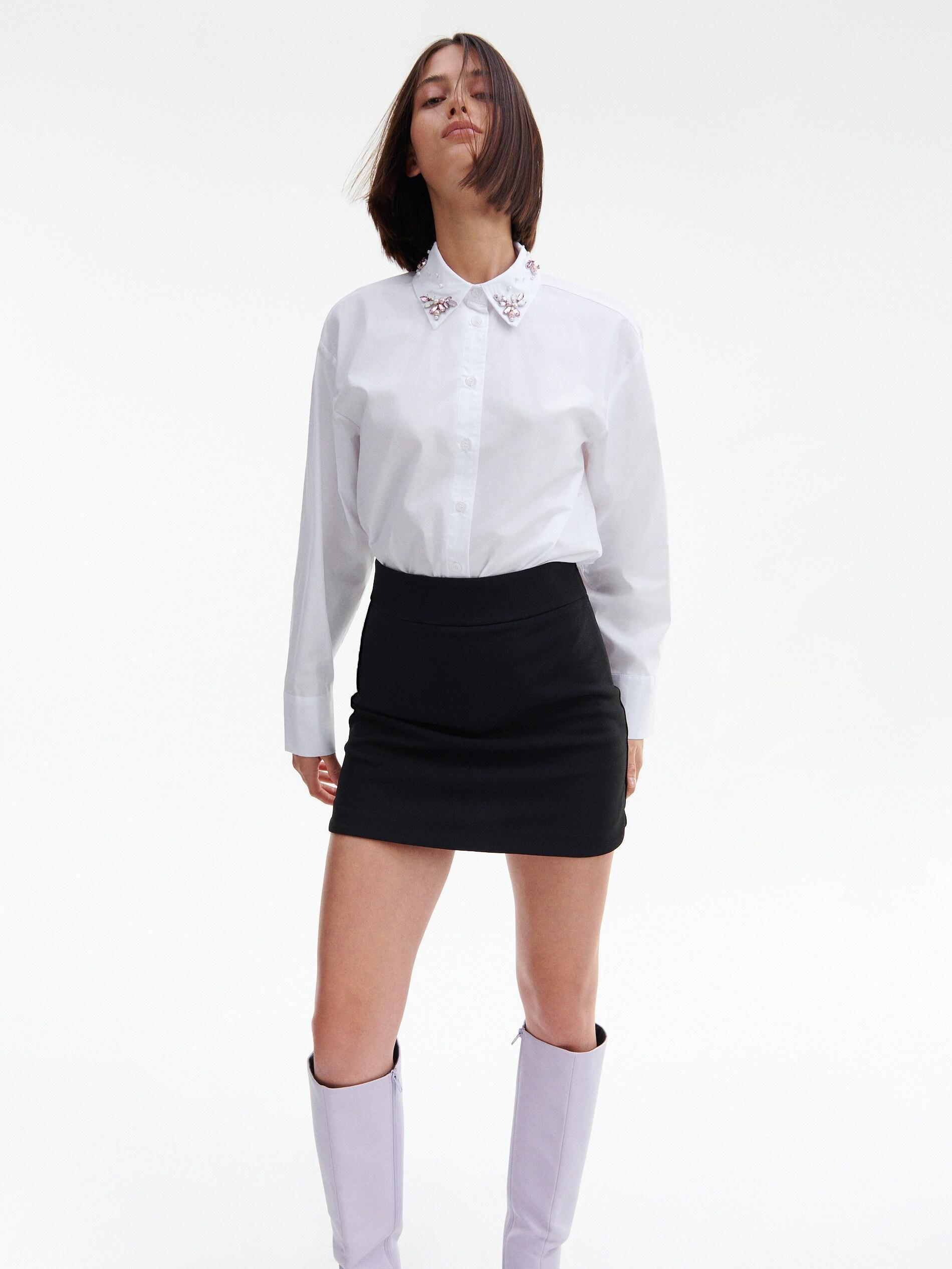 Black Mini Skirt, , large image number 0