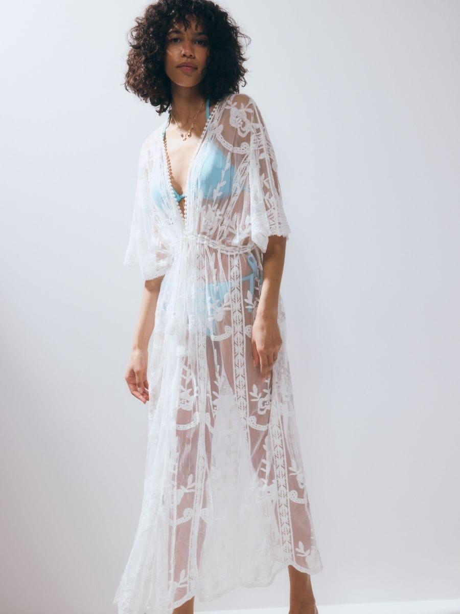 Yellow Beach Dress, Beige, large image number 0