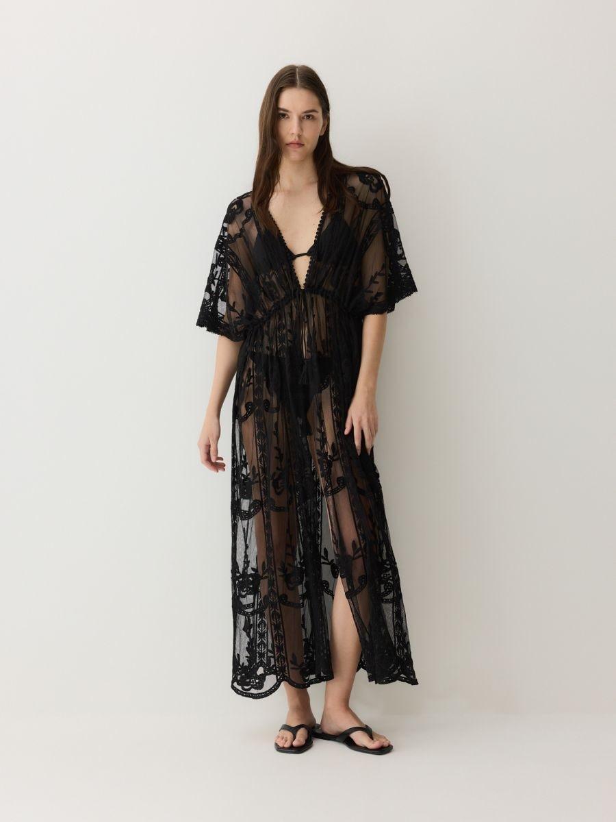 Black Beach Dress, Black, large image number 0