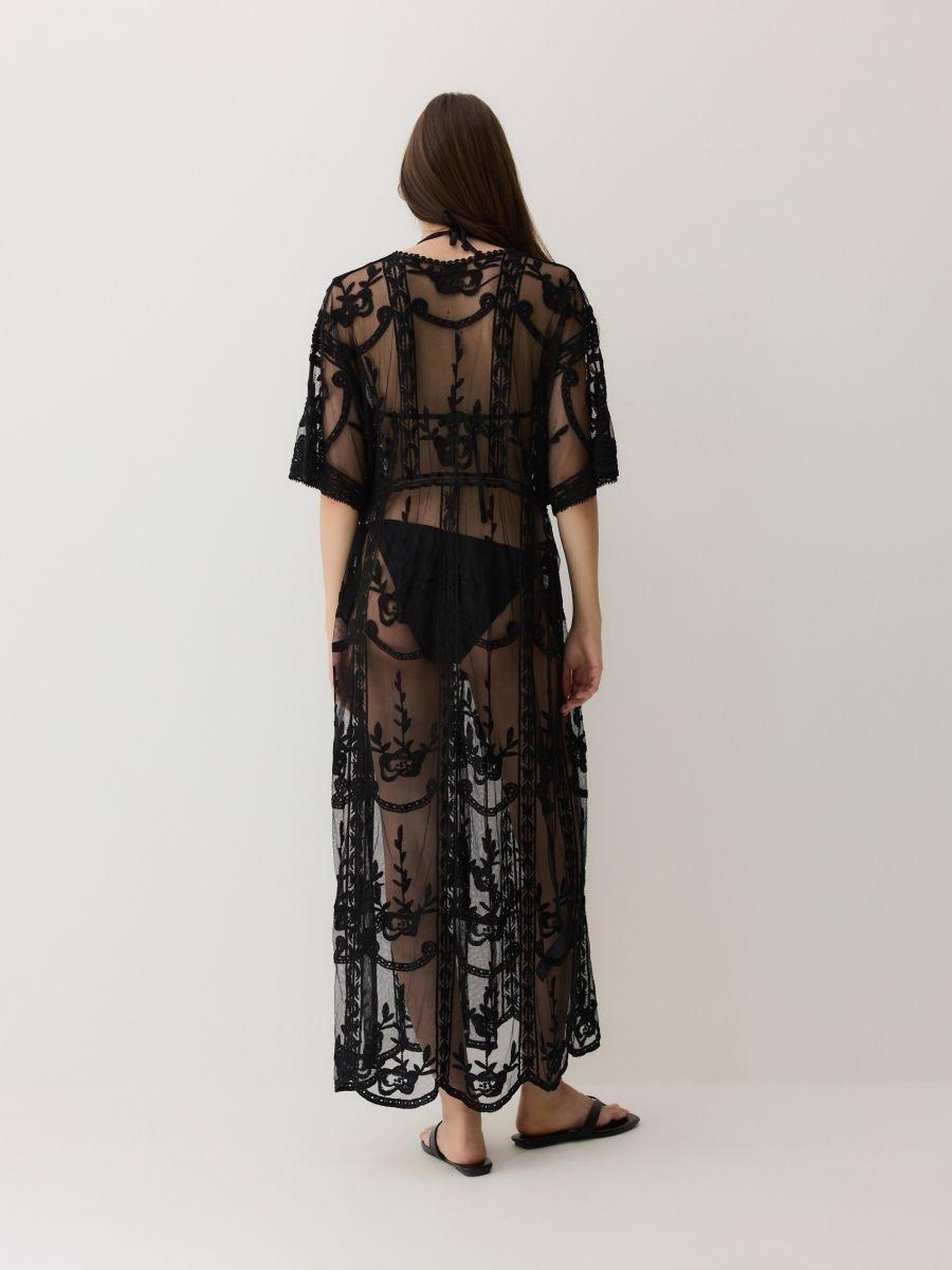 Black Beach Dress, Black, large image number 1