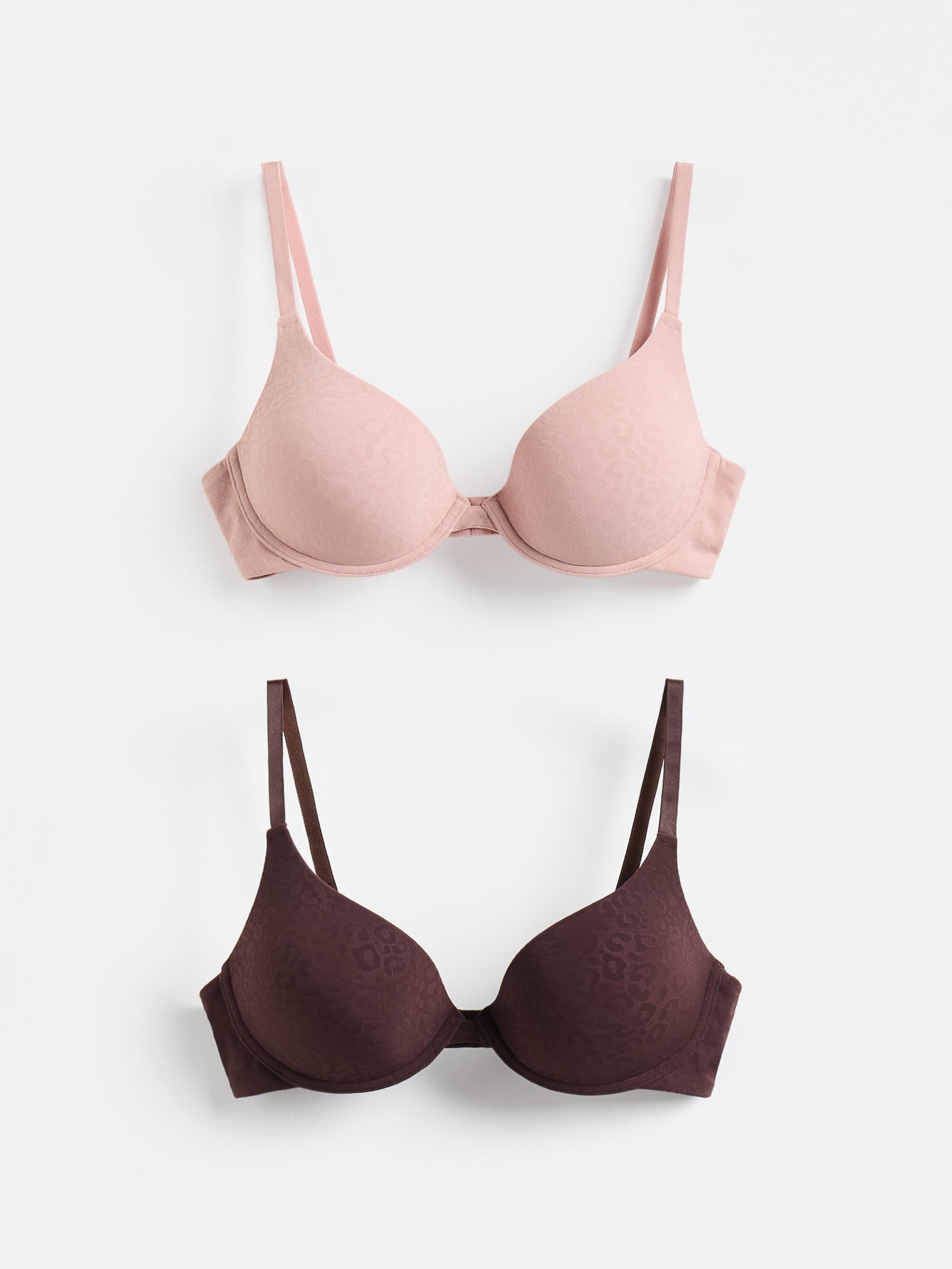 Pink Push Up Bras 2 Pack, Pink, large image number 1