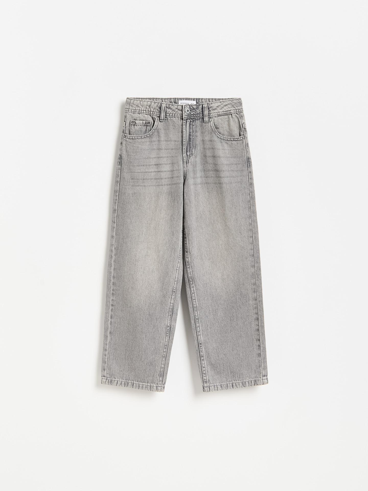Grey Straight Jeans, Grey, medium
