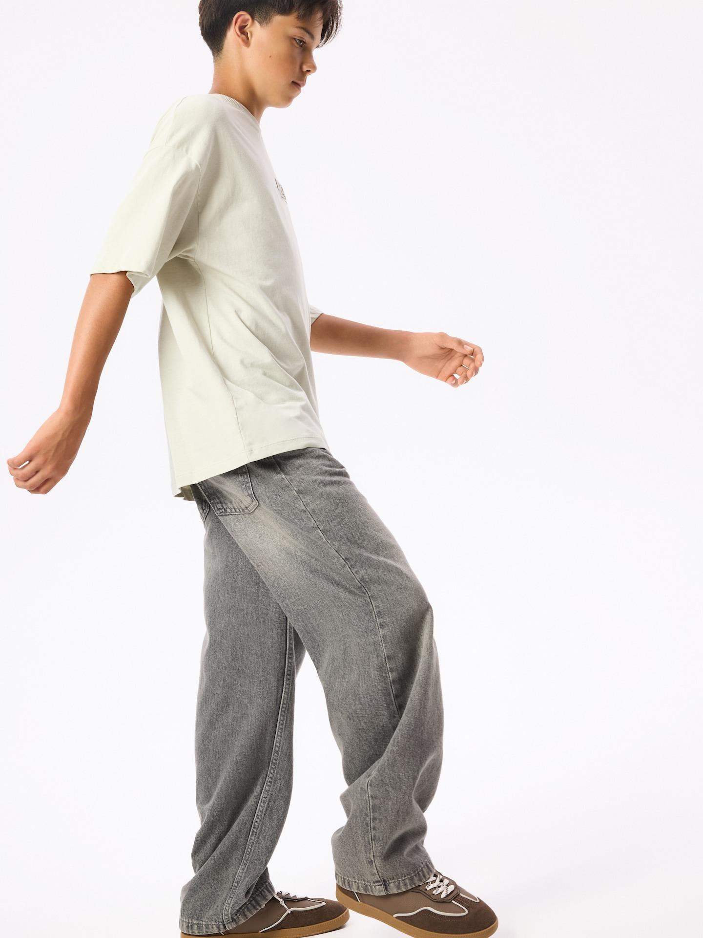 Grey Straight Jeans, Grey, large image number 4