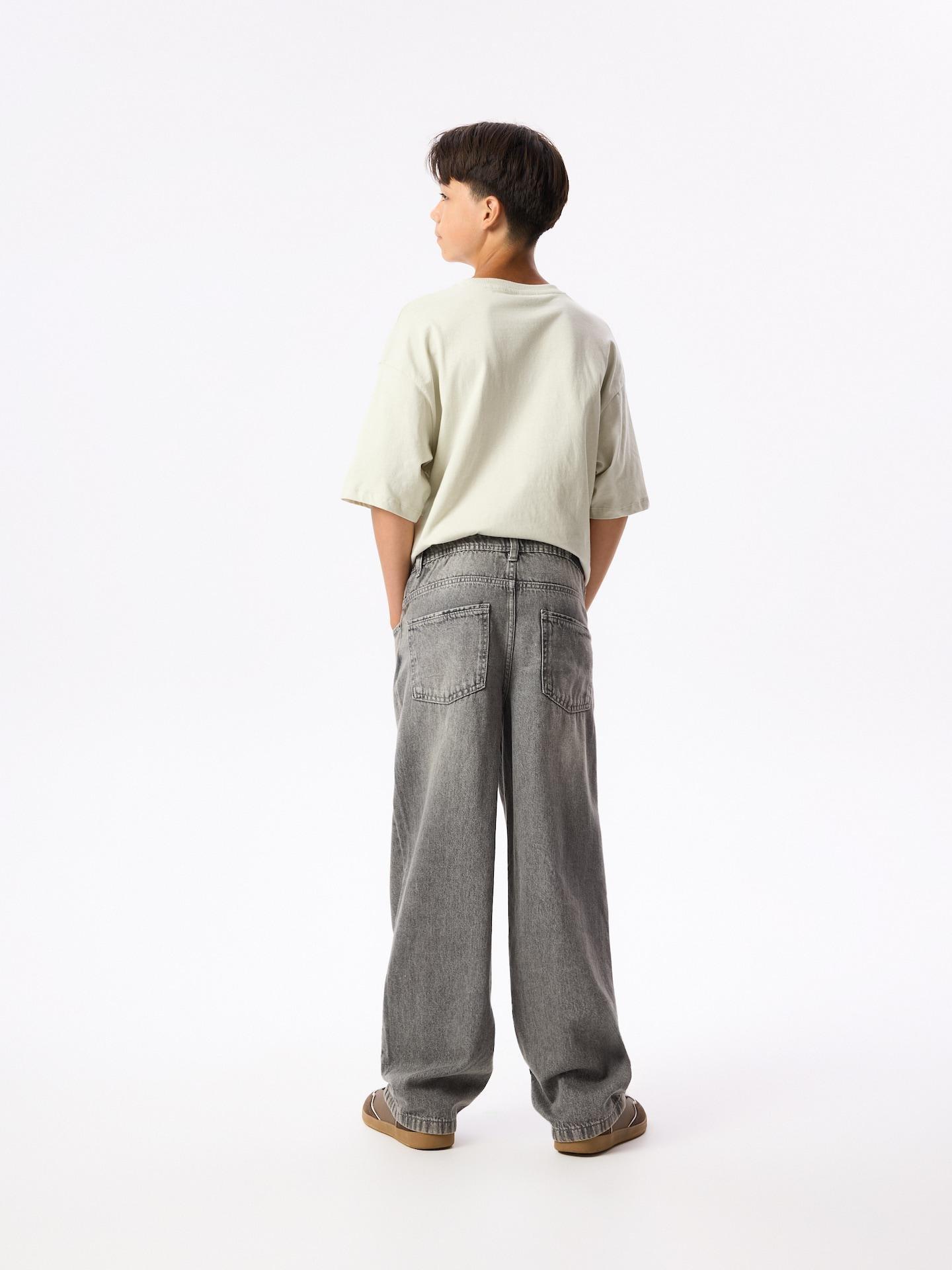 Grey Straight Jeans, Grey, large image number 5