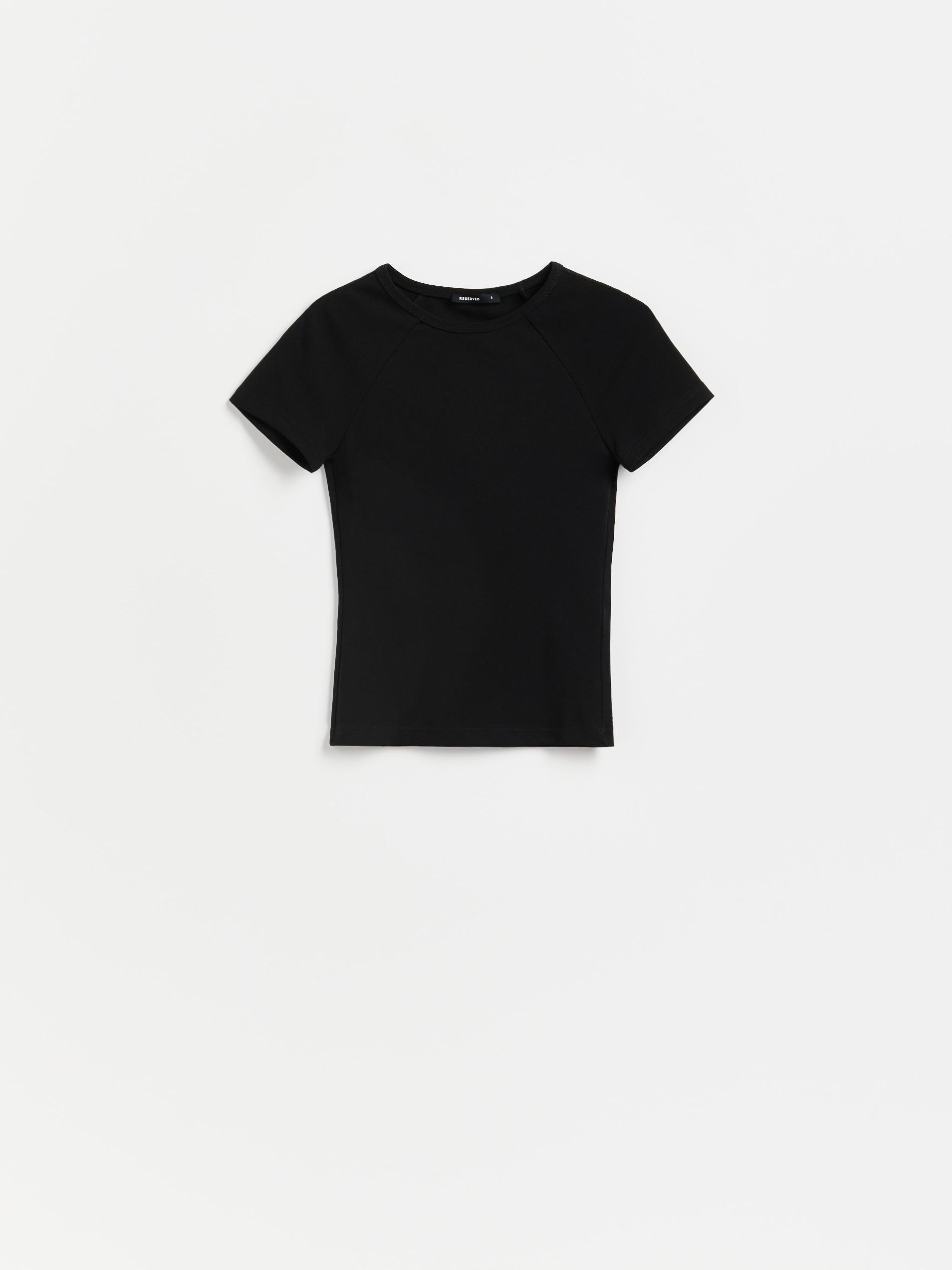 تيشيرت مع خليط فيسكوز أسود, Black, medium