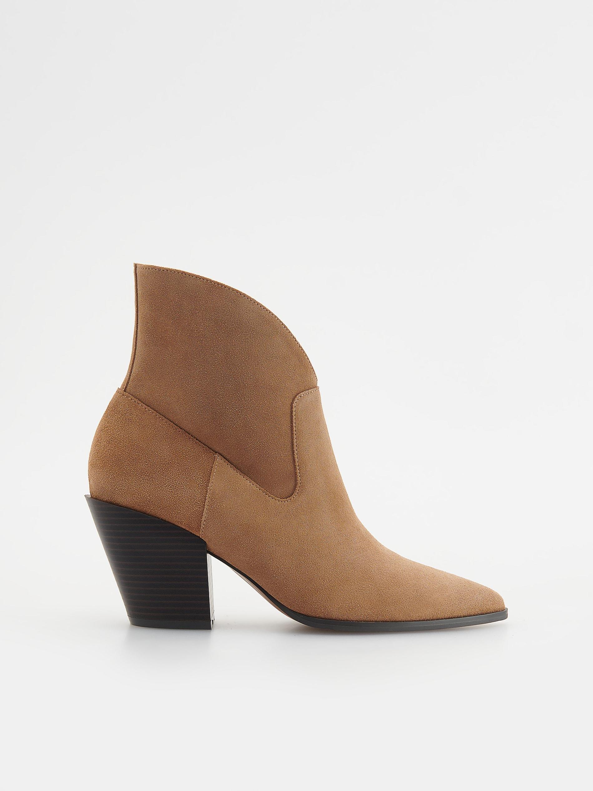 Beige Leather Boots, , large image number 0
