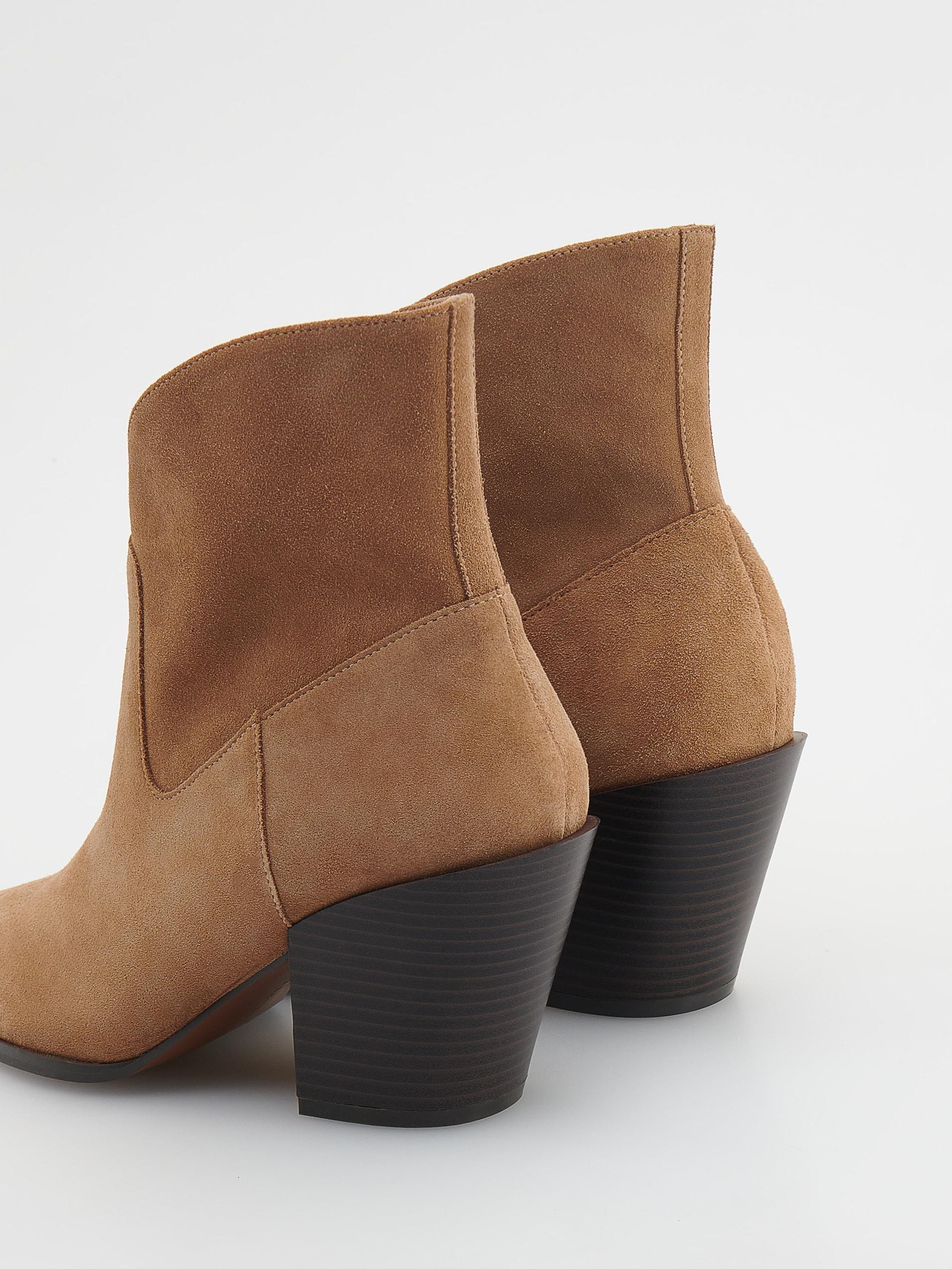 Beige Leather Boots, , large image number 4