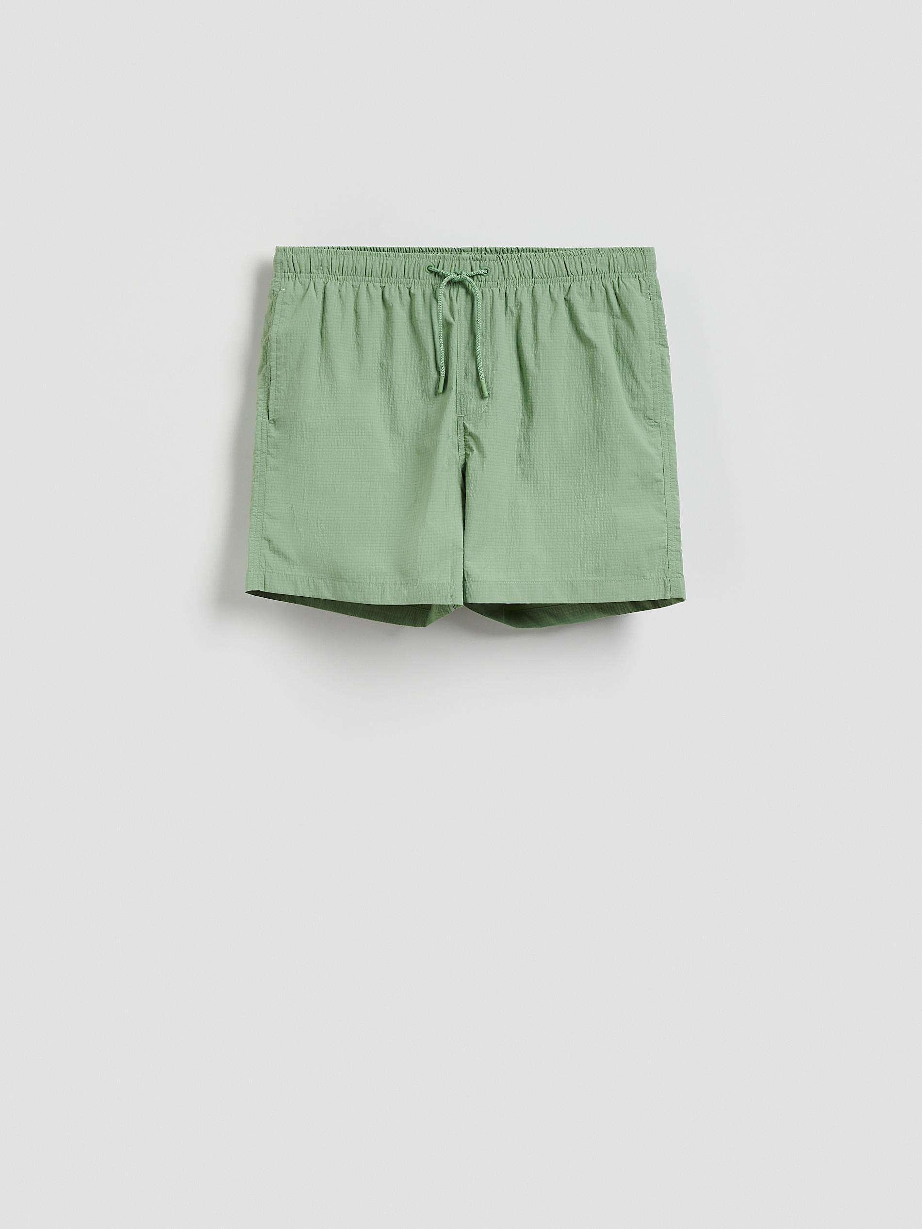 شورت من قماش مُهيكل القماش شاطئ أخضر, Green, medium