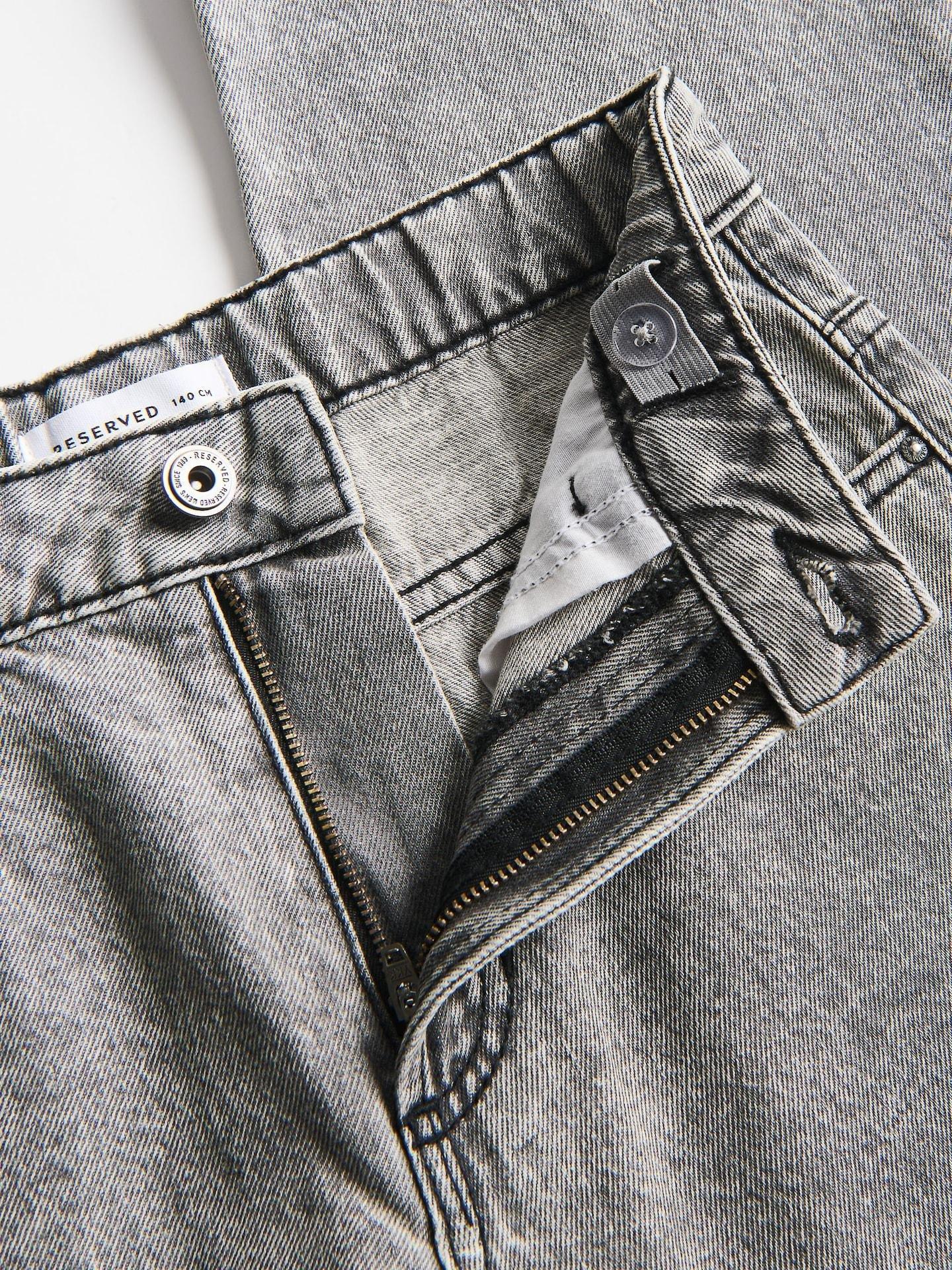 Grey Straight Fit Jeans, Light grey, medium