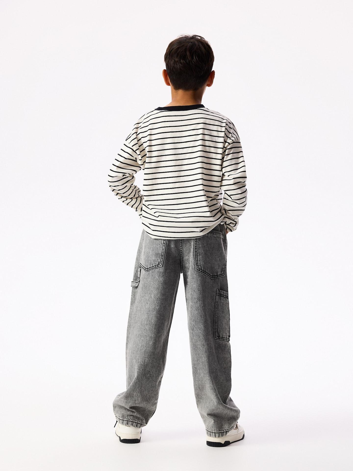 Grey Straight Fit Jeans, Light grey, large image number 4