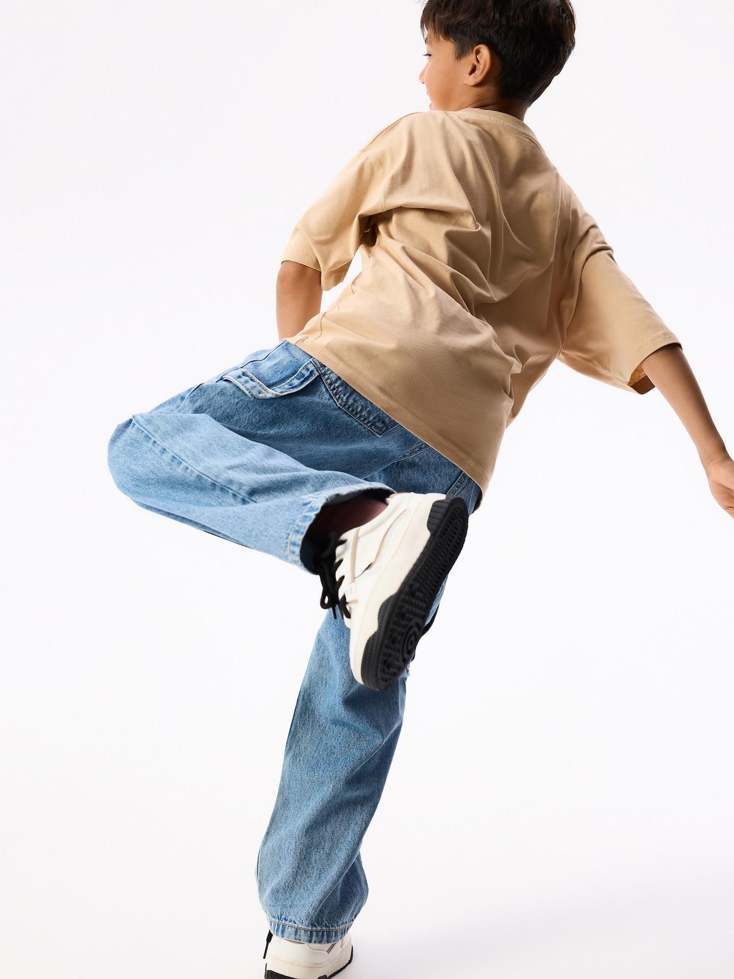 Blue Straight Fit Jeans, Blue, large image number 4
