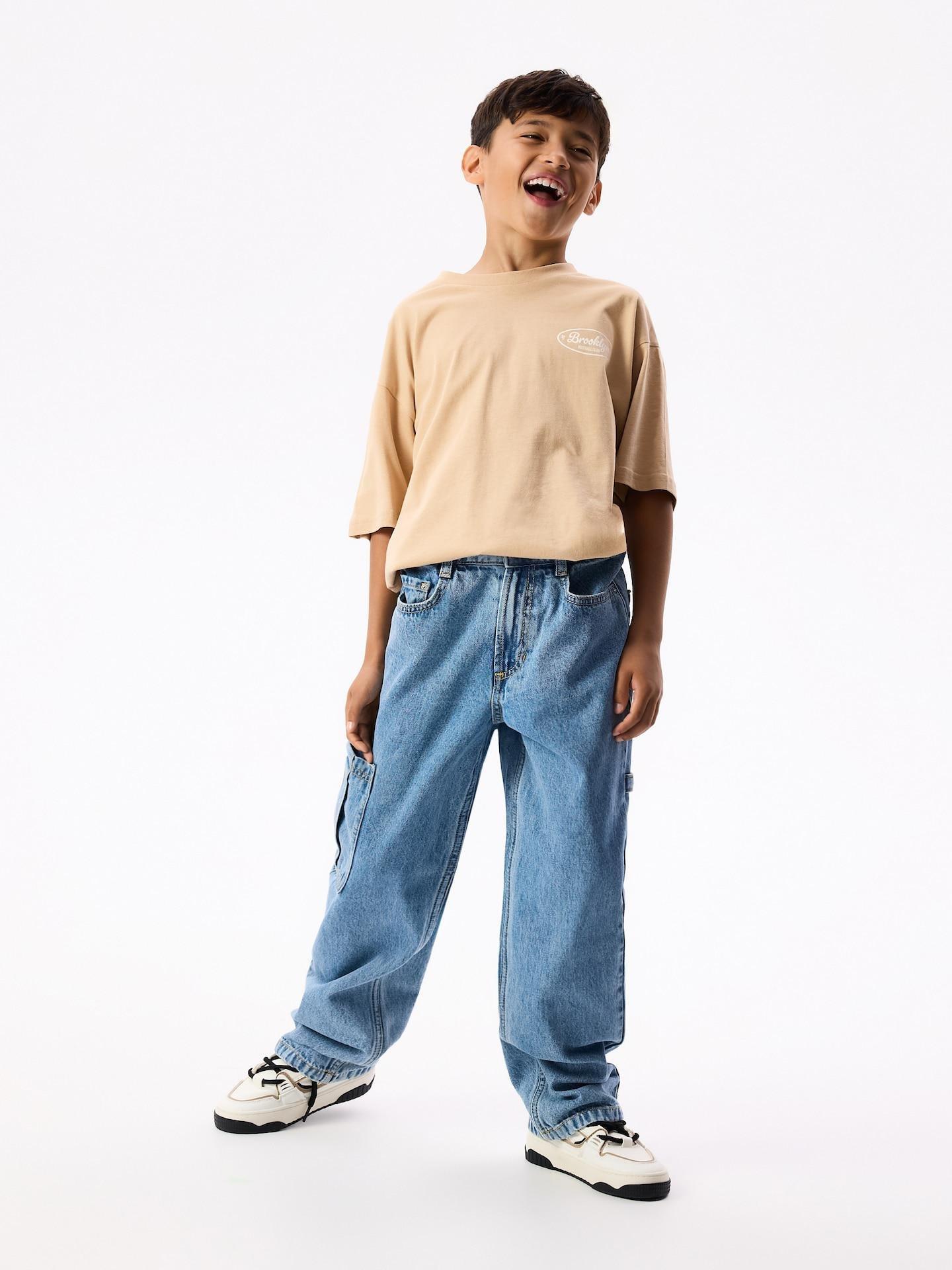 Blue Straight Fit Jeans, Blue, large image number 5