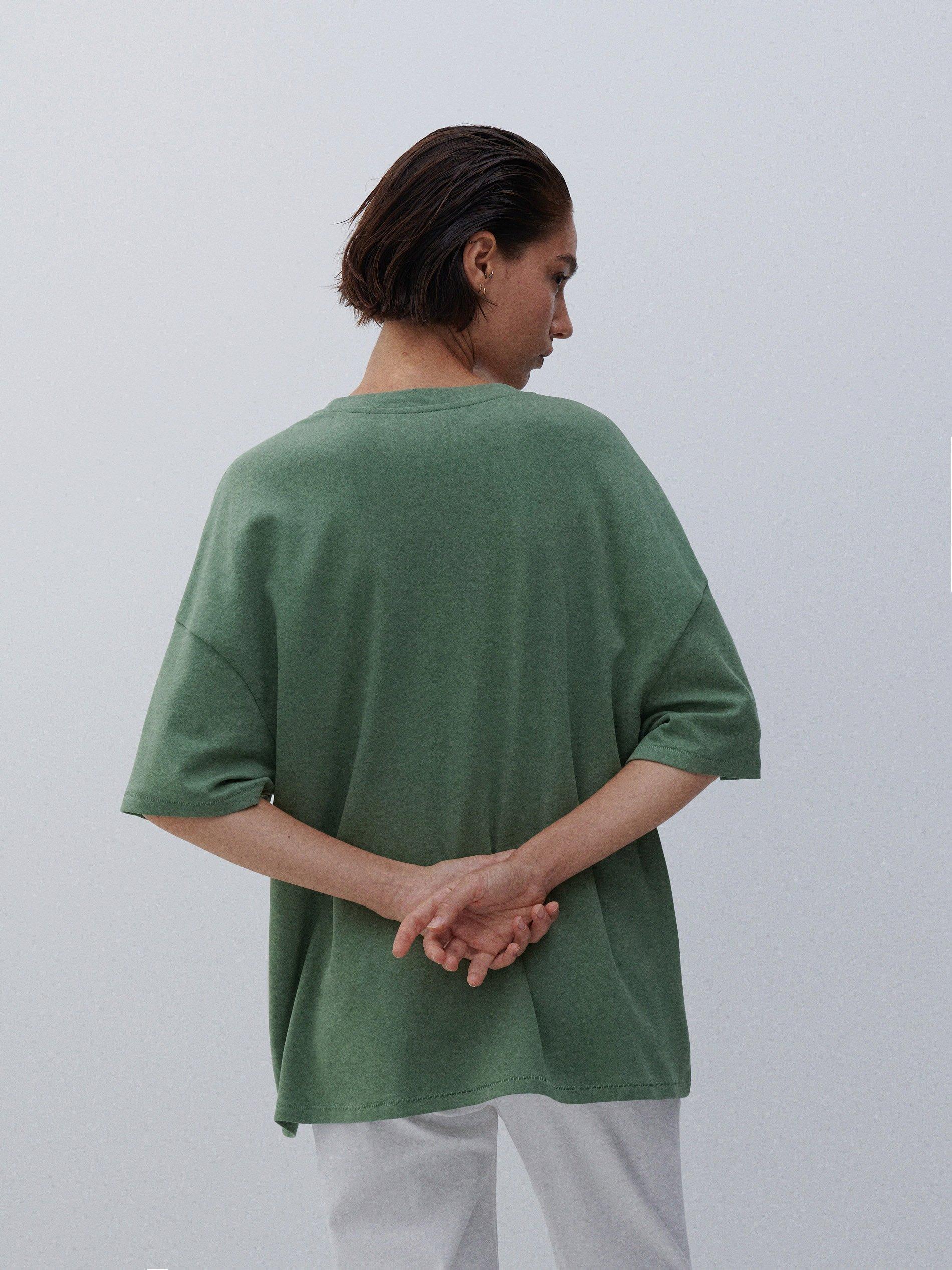 Dusty Green Oversized T-Shirt, Women, , large image number 2