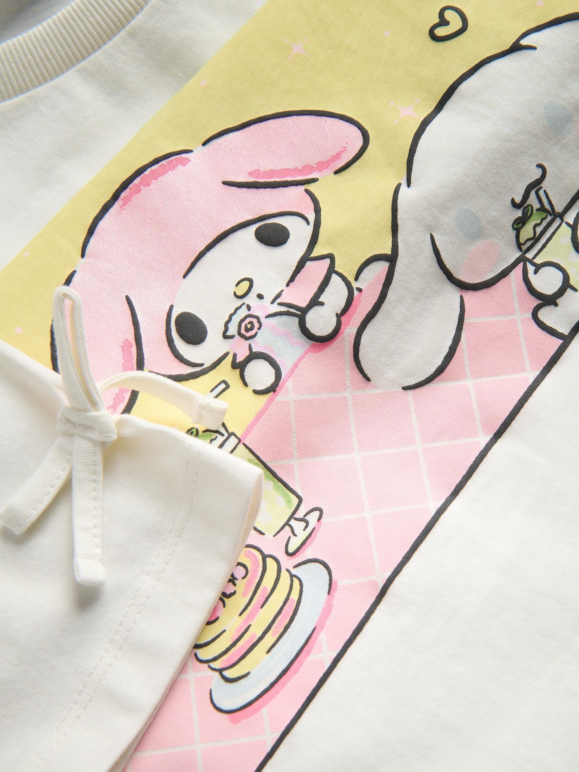 Cream T-Shirt Hello Kitty And Friends, Ivory, large image number 4