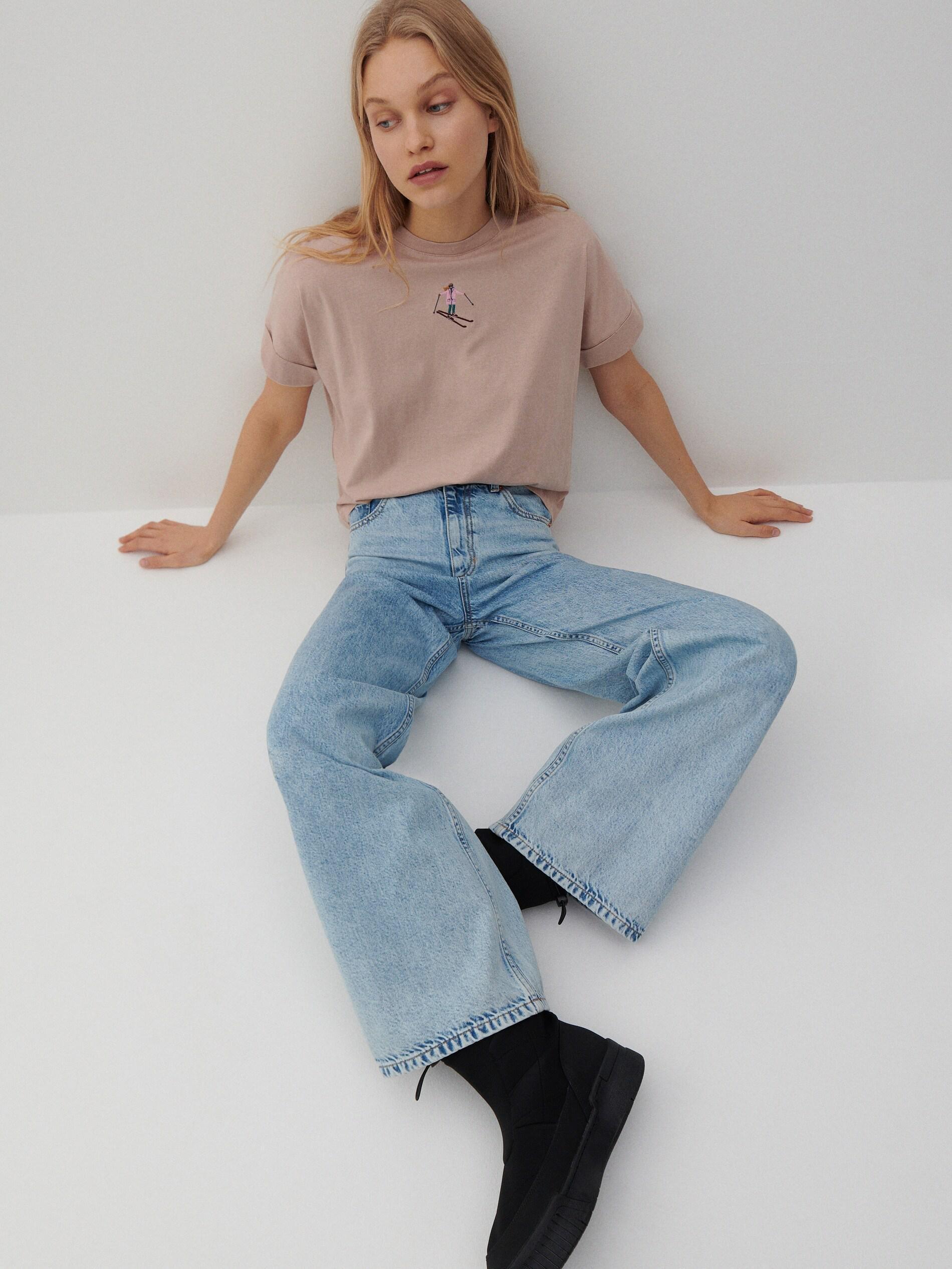 Beige Cotton T-Shirt, , large image number 0