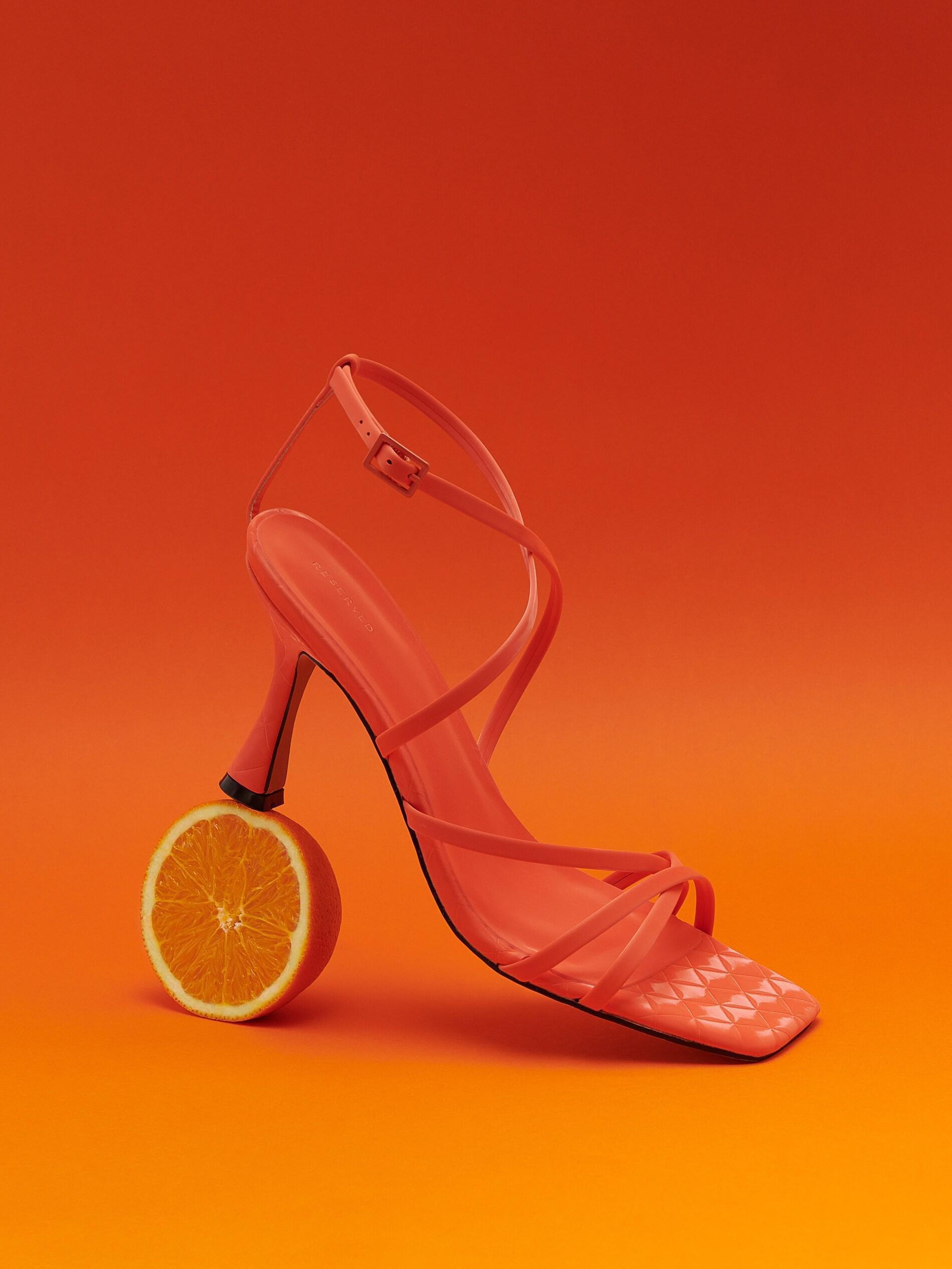 Reserved - Peach High-Heeled Sandals