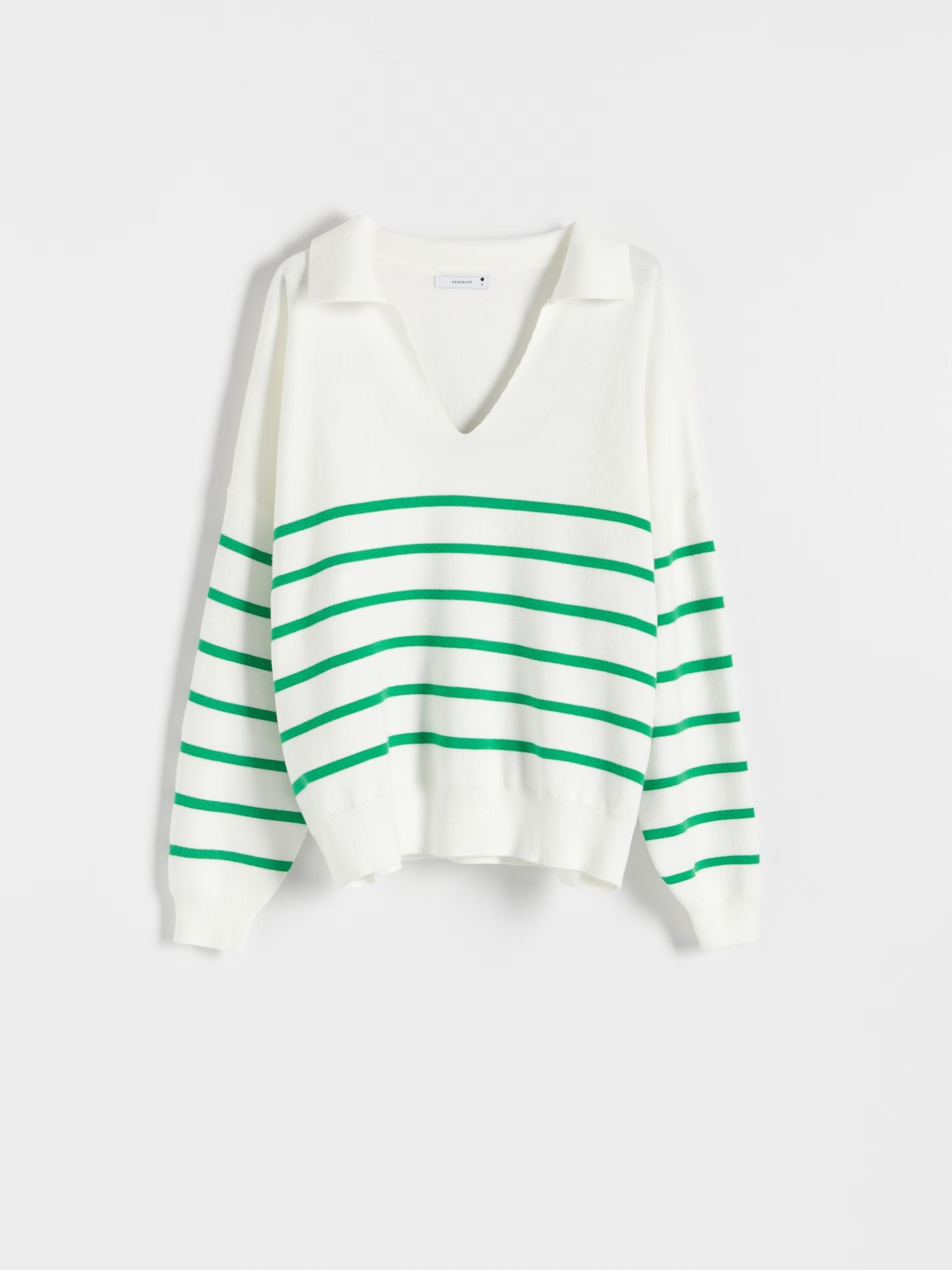 Green Stripe Jumper, , large image number 1