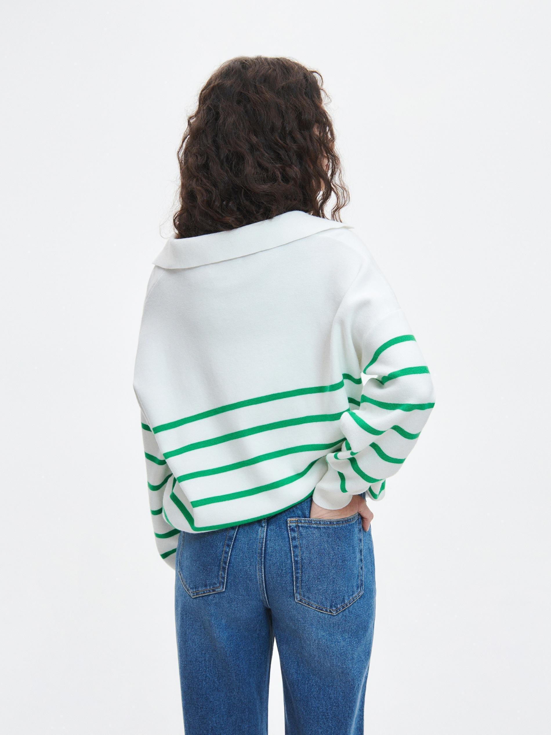 Green Stripe Jumper, , large image number 3