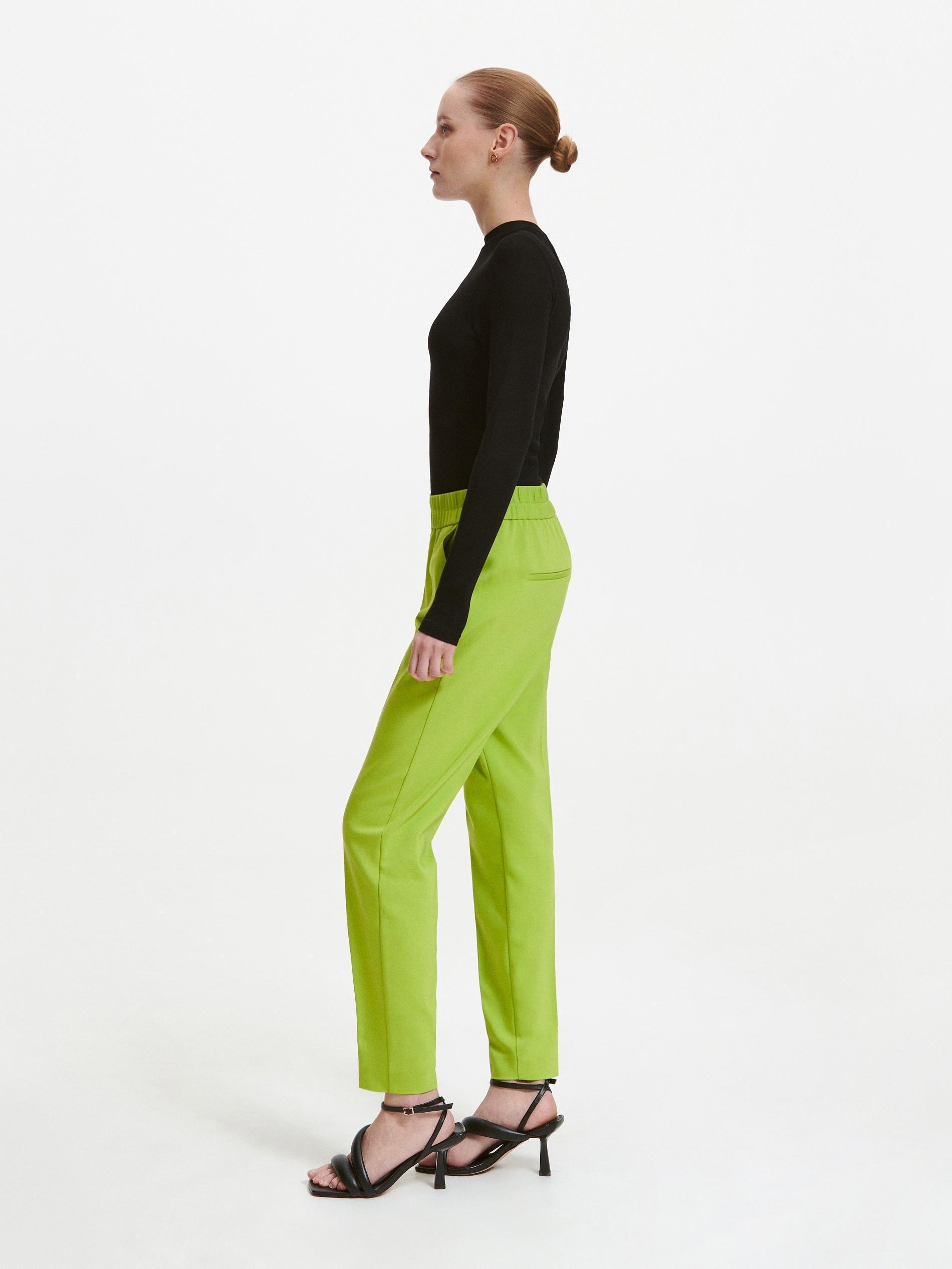 Reserved - Green Trousers With Pressed Crease