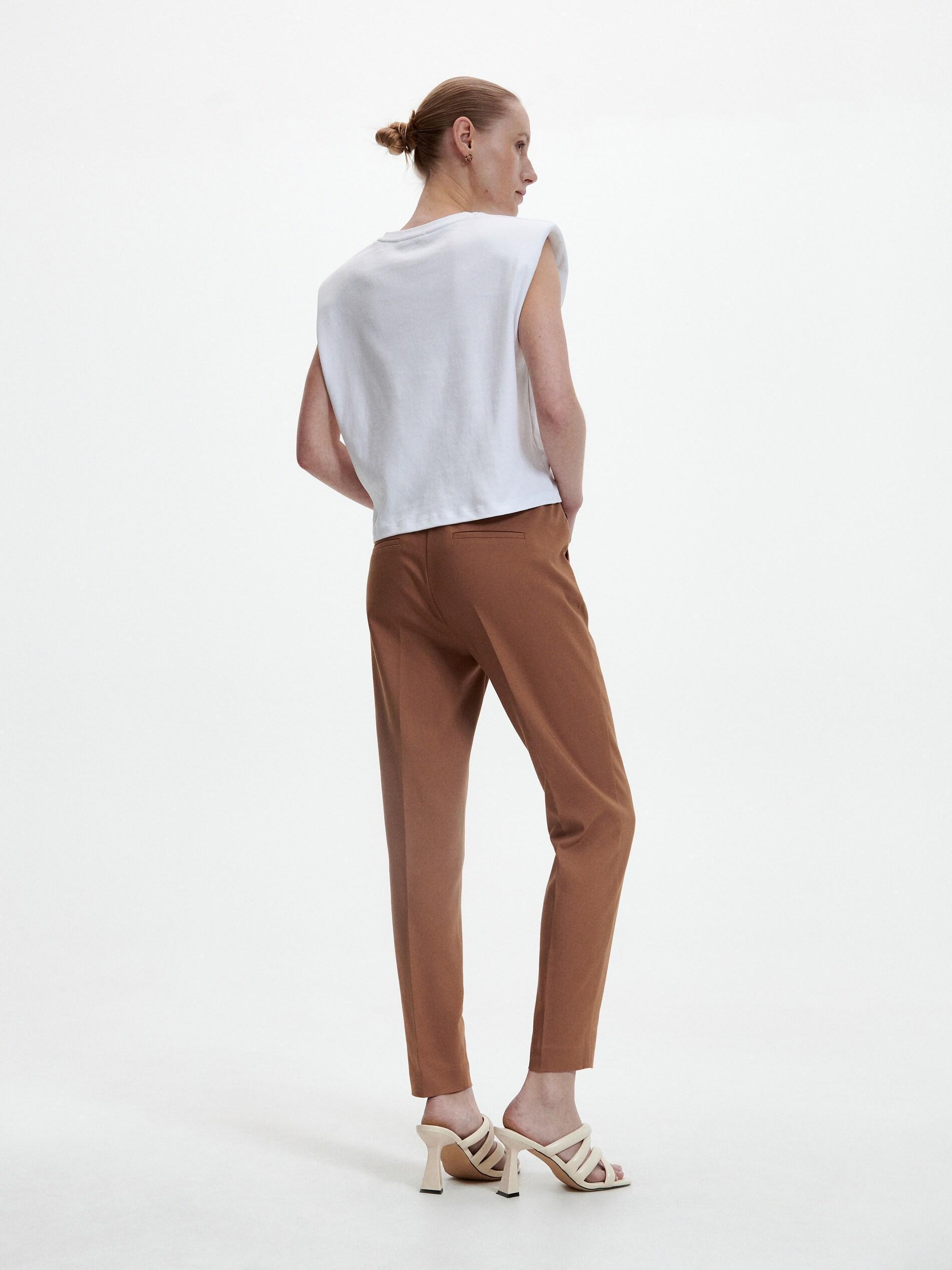 Reserved - Brown Trousers With Pressed Crease
