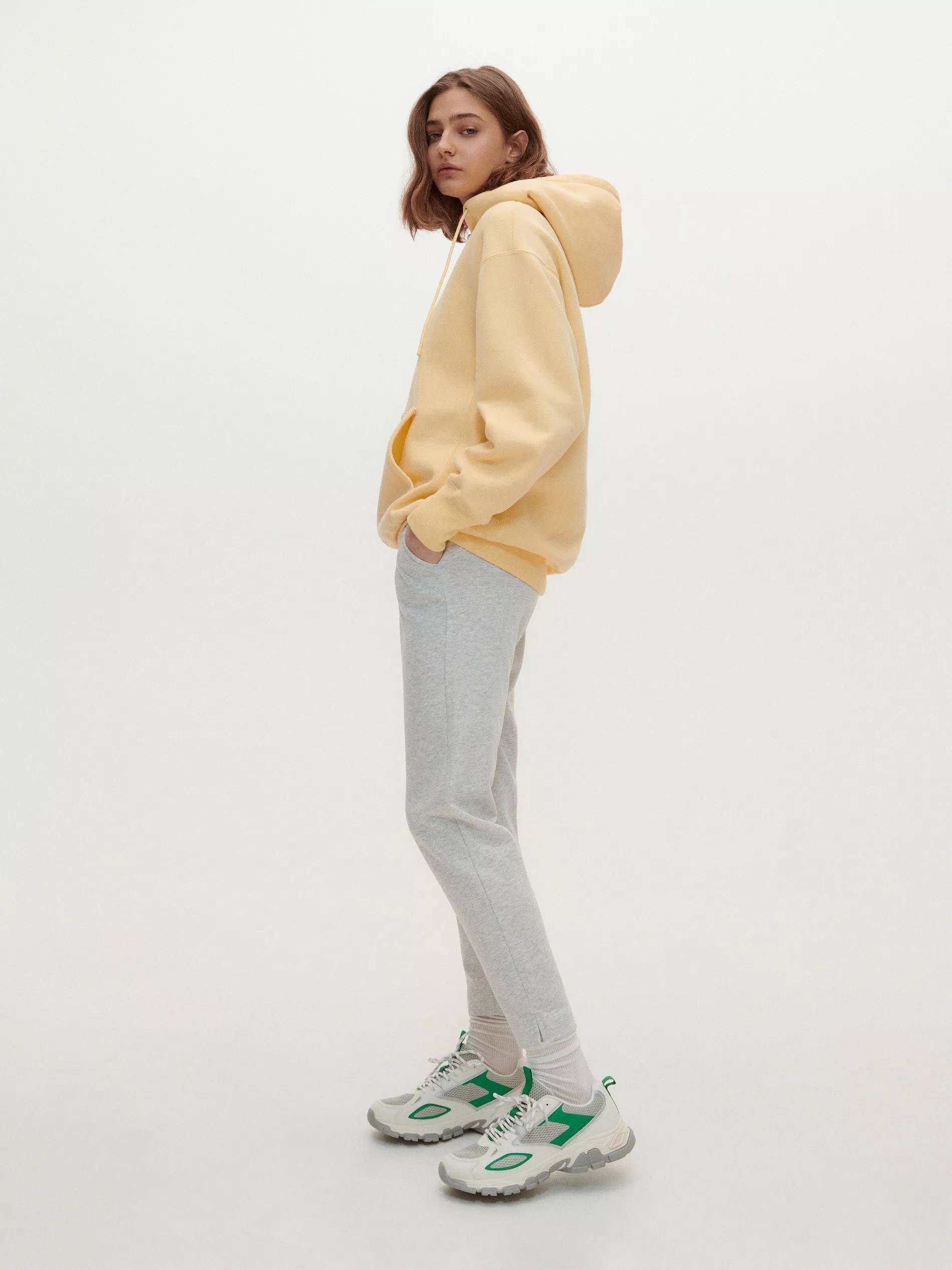 Light Grey Sweat Jersey Trousers, , large image number 1