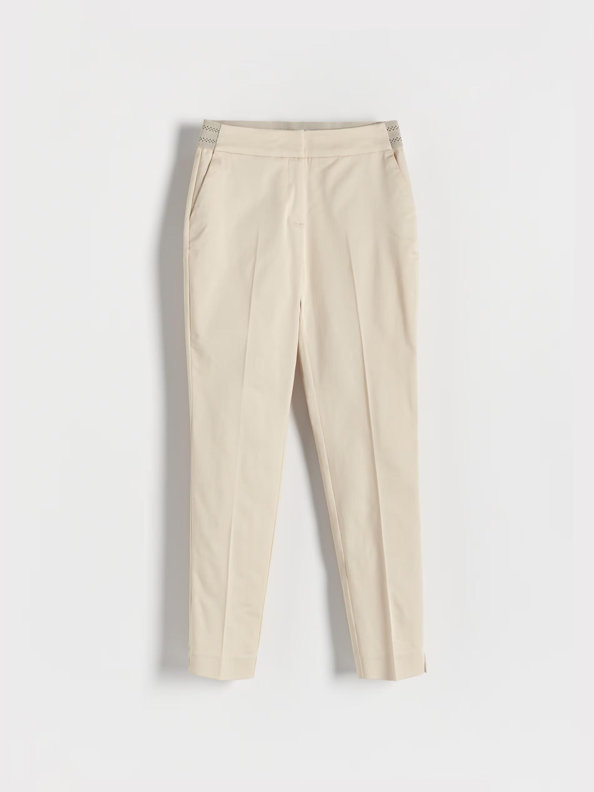 Reserved - Beige Trousers With Pressed Crease