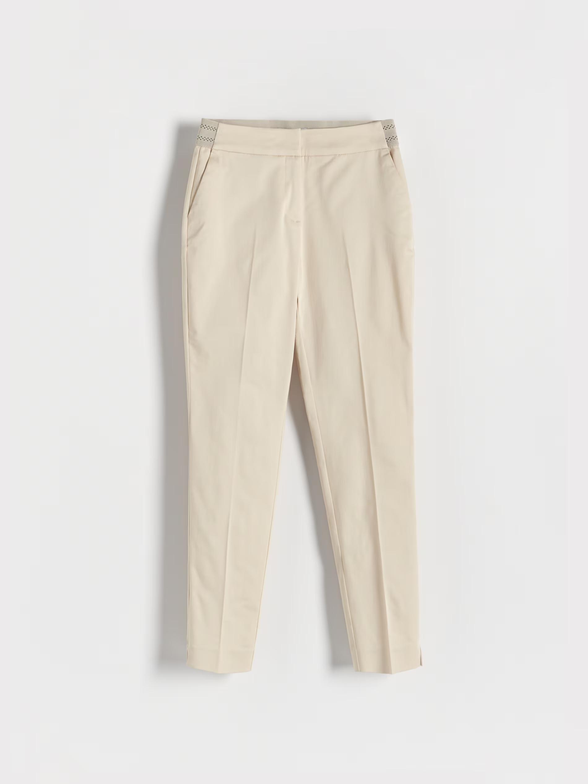 Beige Trousers With Pressed Crease, , large image number 1